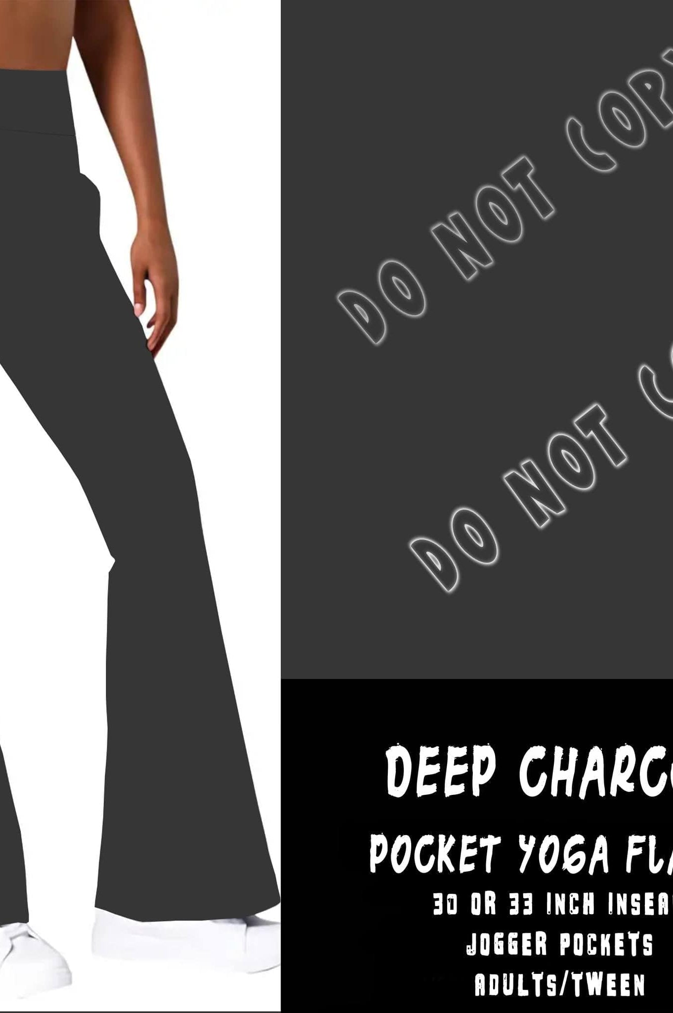 FLARES AND TEES RUN - DEEP CHARCOAL - YOGA FLARES-YOGA PANTS-Stay Foxy Boutique, Florissant, Missouri