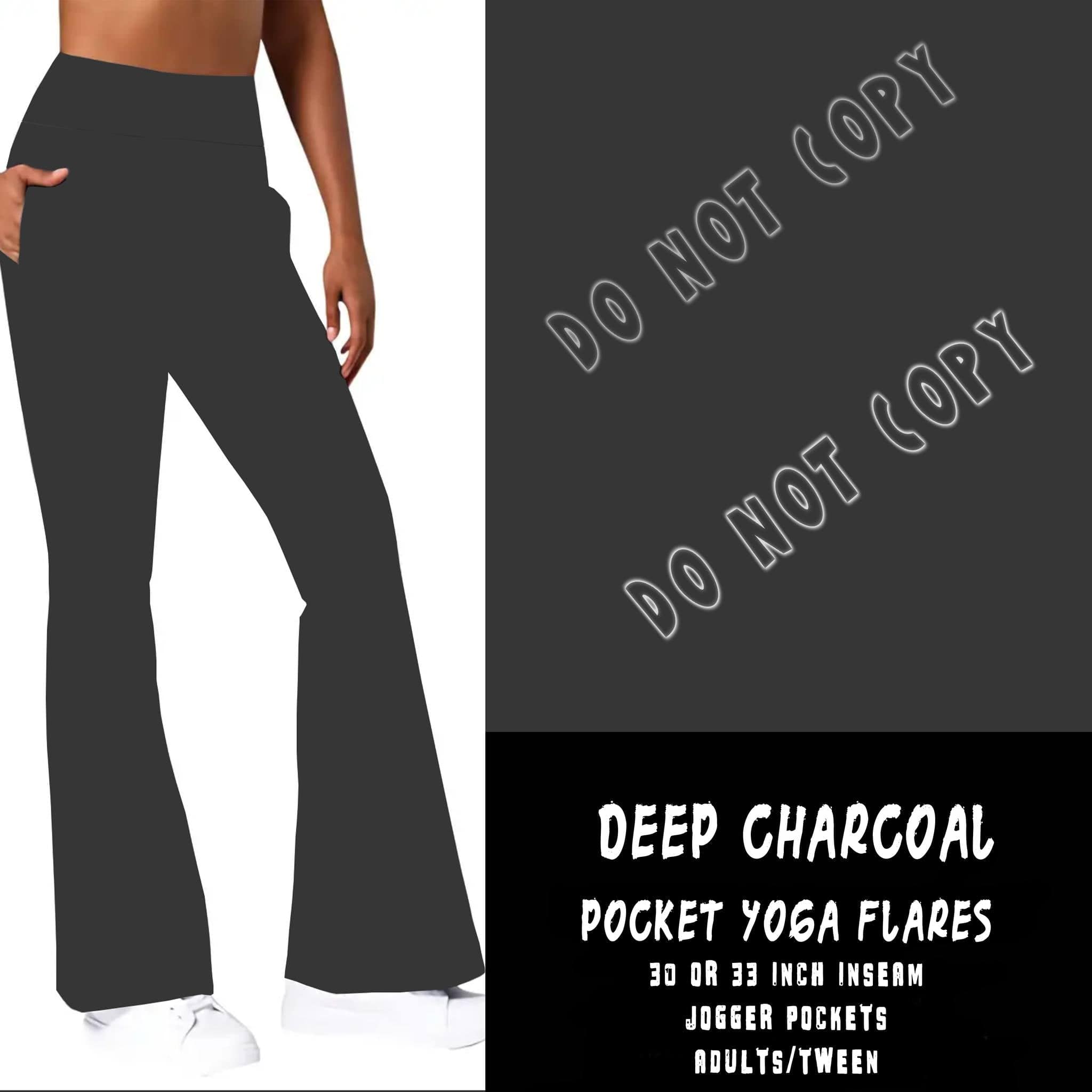 FLARES AND TEES RUN - DEEP CHARCOAL - YOGA FLARES-YOGA PANTS-Stay Foxy Boutique, Florissant, Missouri