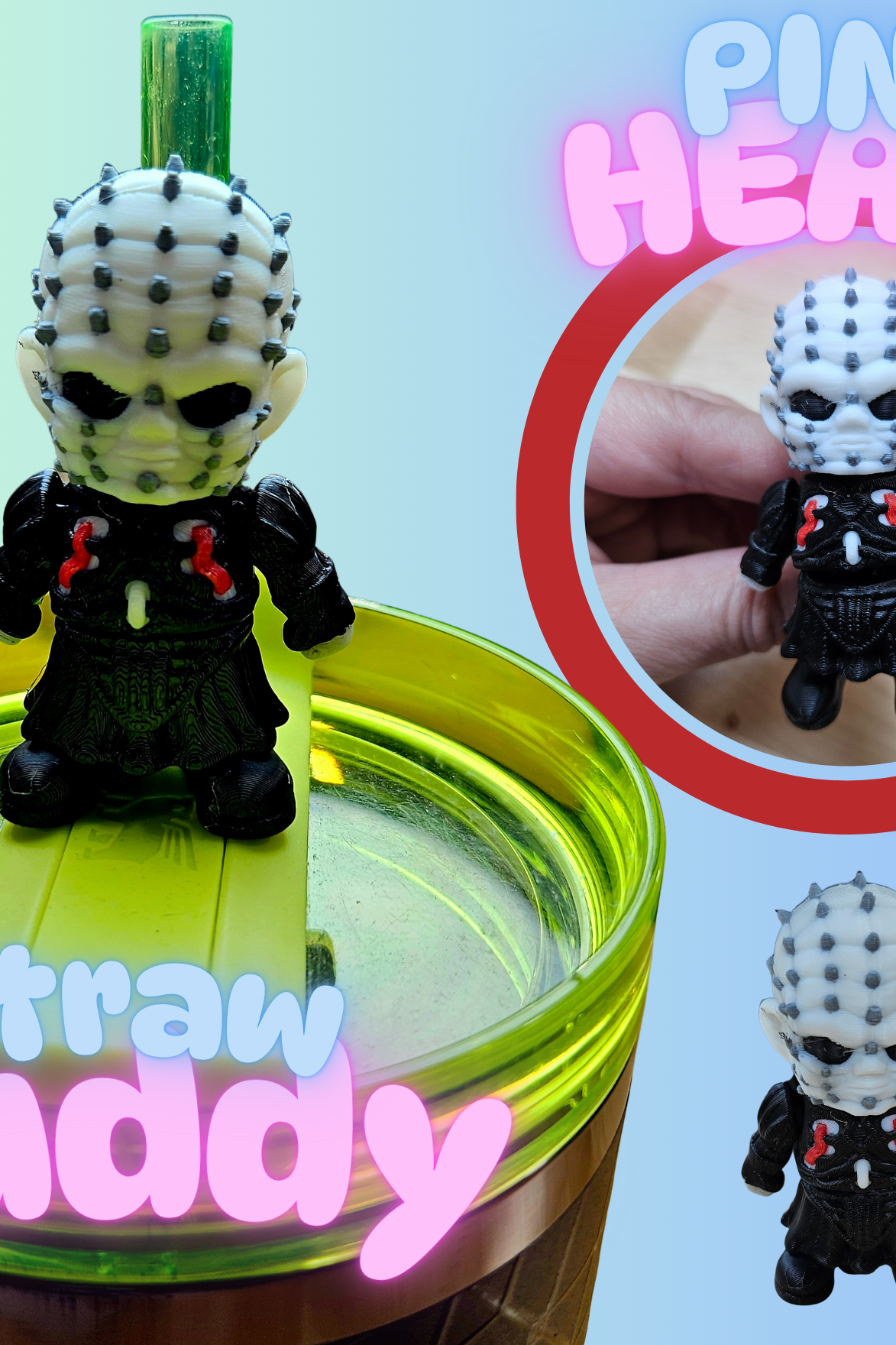 PINHEAD-3D PRINTED STRAW BUDDY-Stay Foxy Boutique, Florissant, Missouri
