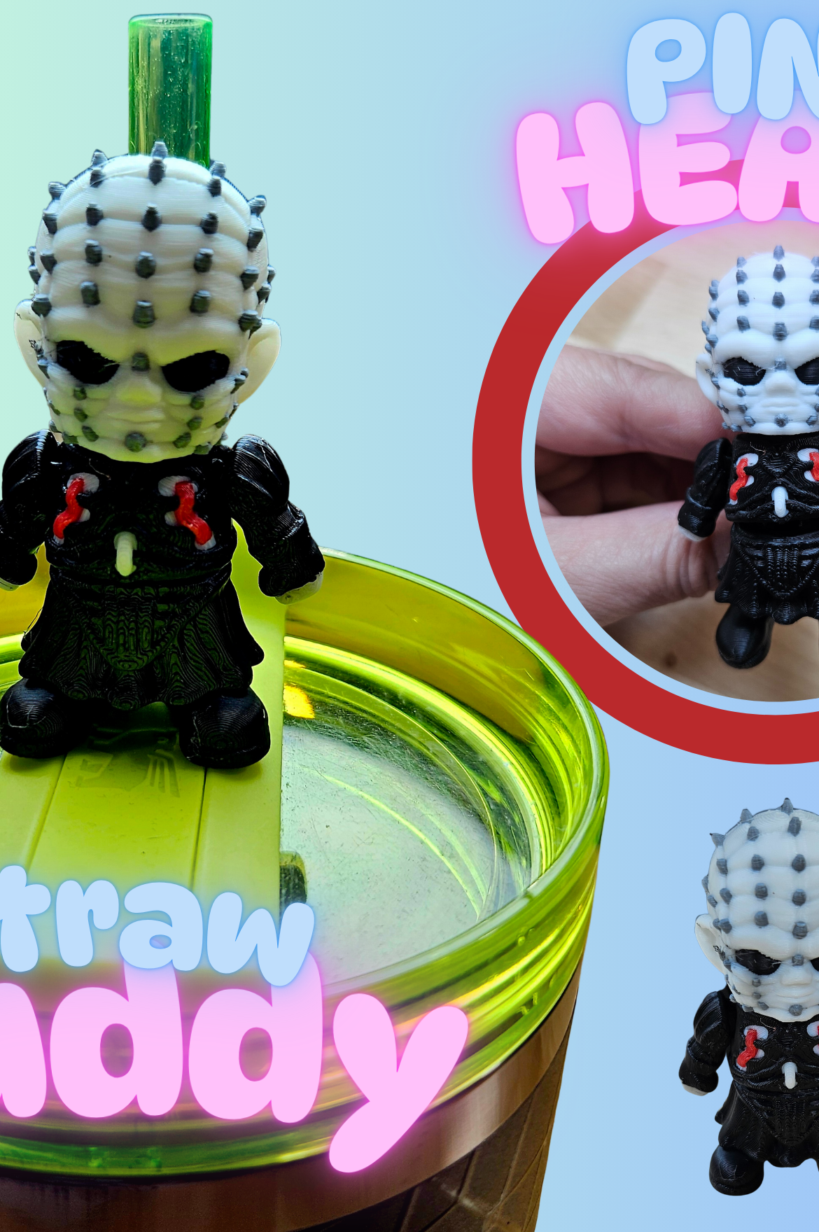 PINHEAD-3D PRINTED STRAW BUDDY-Stay Foxy Boutique, Florissant, Missouri