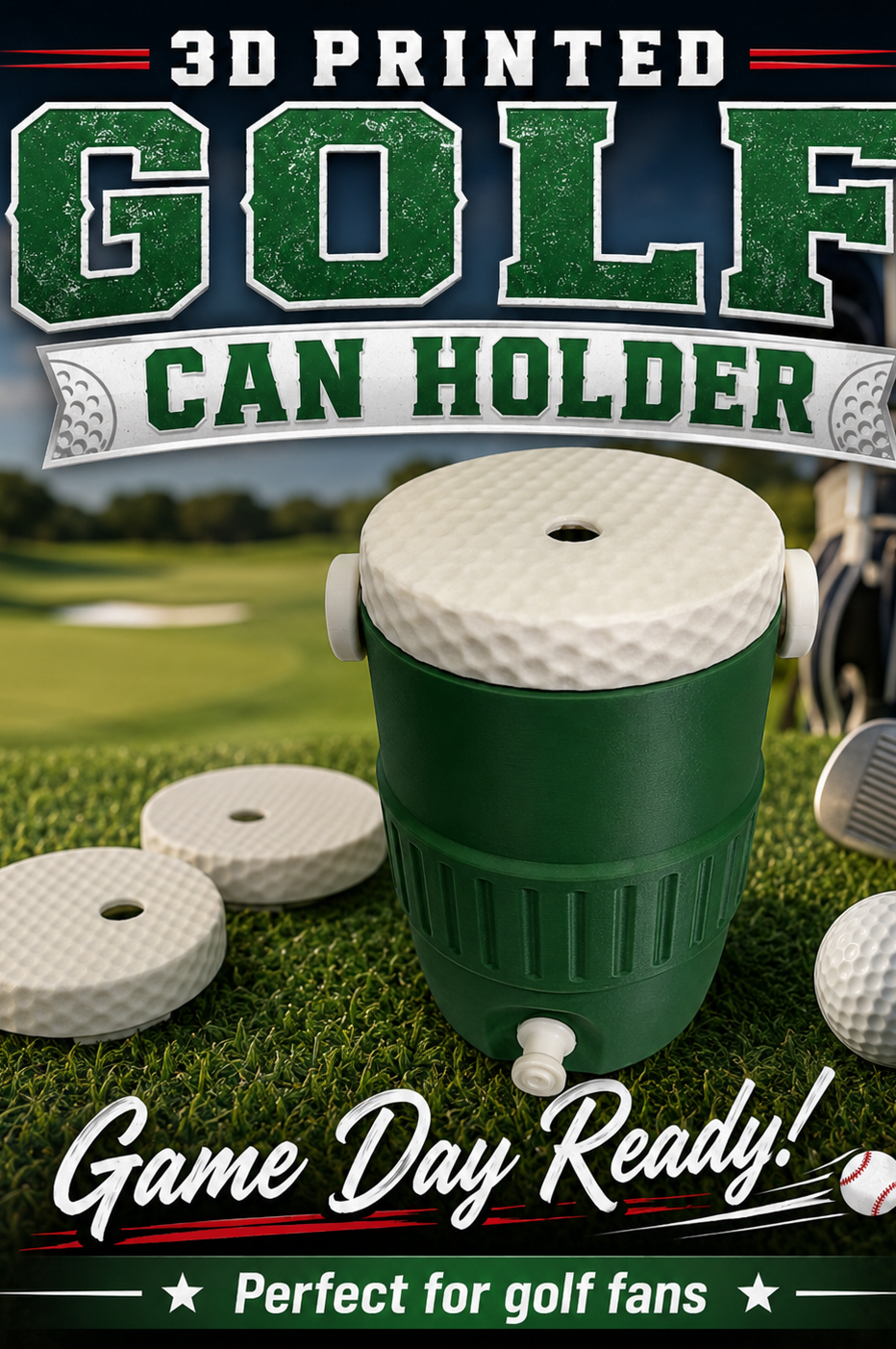 SPORTS THEMED-3D PRINTED CUSTOM 12 OUNCE CAN HOLDERS-Stay Foxy Boutique, Florissant, Missouri