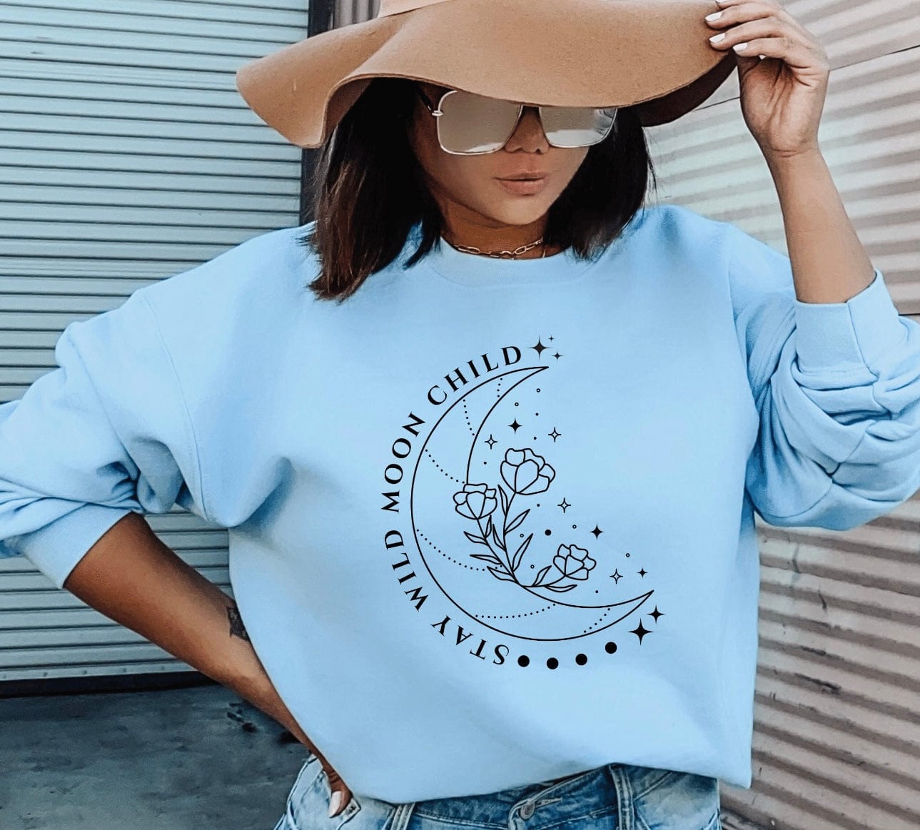 Moon Child Graphic T-Graphic T-Stay Foxy Boutique, Florissant, Missouri