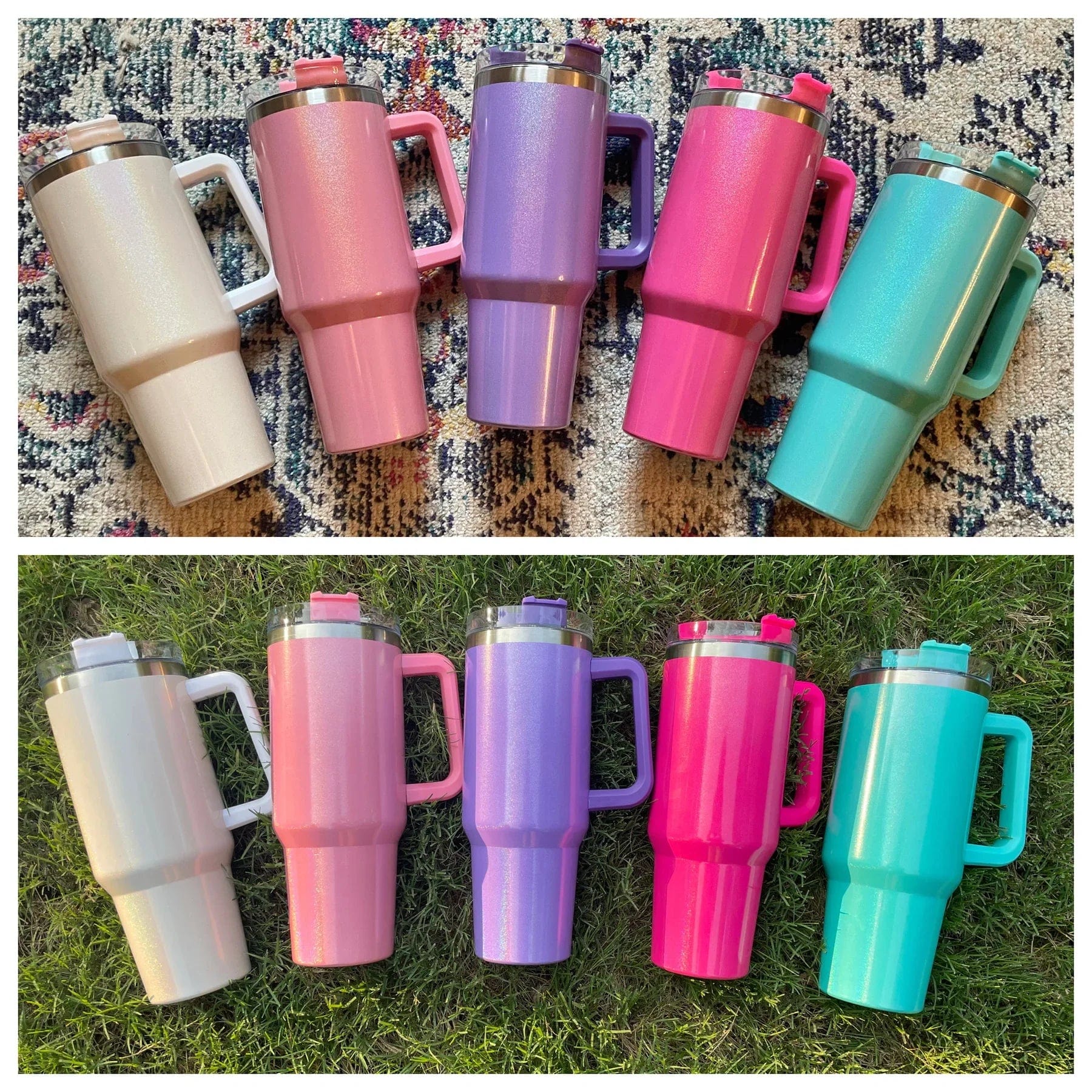 Insulated Shimmer Tumbler in Five Colors-Accessories-Stay Foxy Boutique, Florissant, Missouri