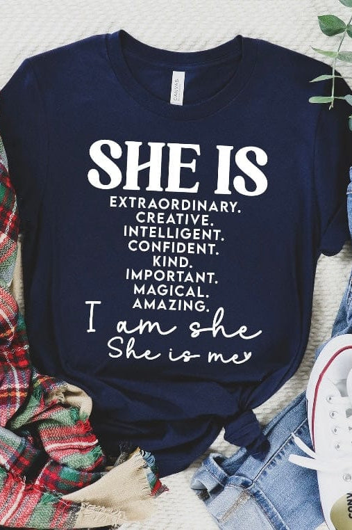 She Is Graphic T-Graphic T-Stay Foxy Boutique, Florissant, Missouri
