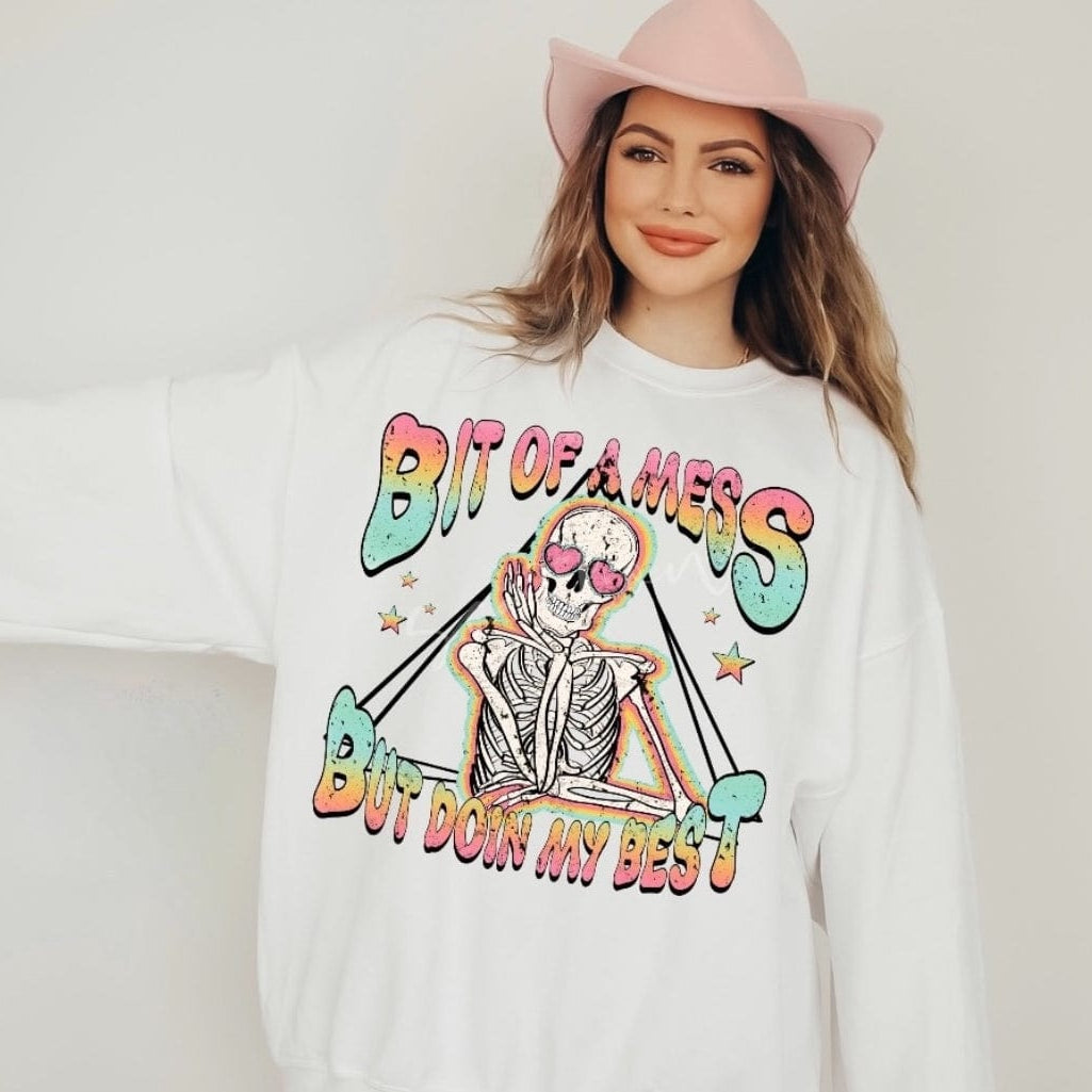 Bit Of A Mess Graphic T-Graphic T-Stay Foxy Boutique, Florissant, Missouri
