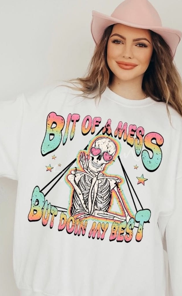 Bit Of A Mess Graphic T-Graphic T-Stay Foxy Boutique, Florissant, Missouri