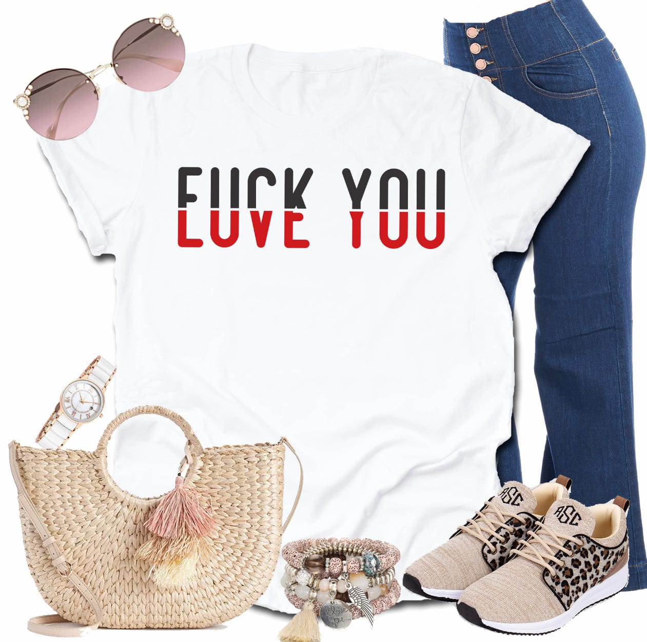 Love you Graphic T-Graphic T-Stay Foxy Boutique, Florissant, Missouri