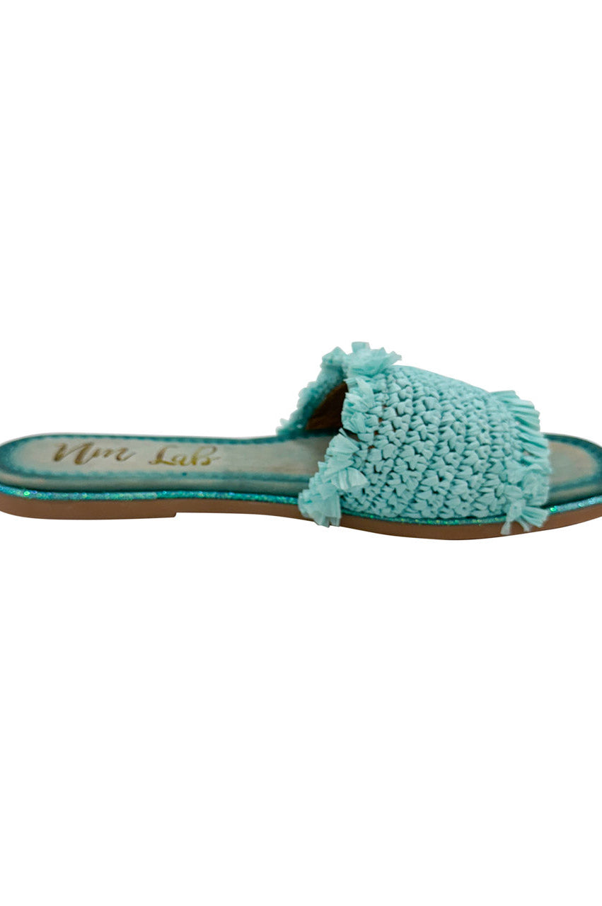 Juana Woven Sandals in Aqua Blue-130 Sandals-Stay Foxy Boutique, Florissant, Missouri