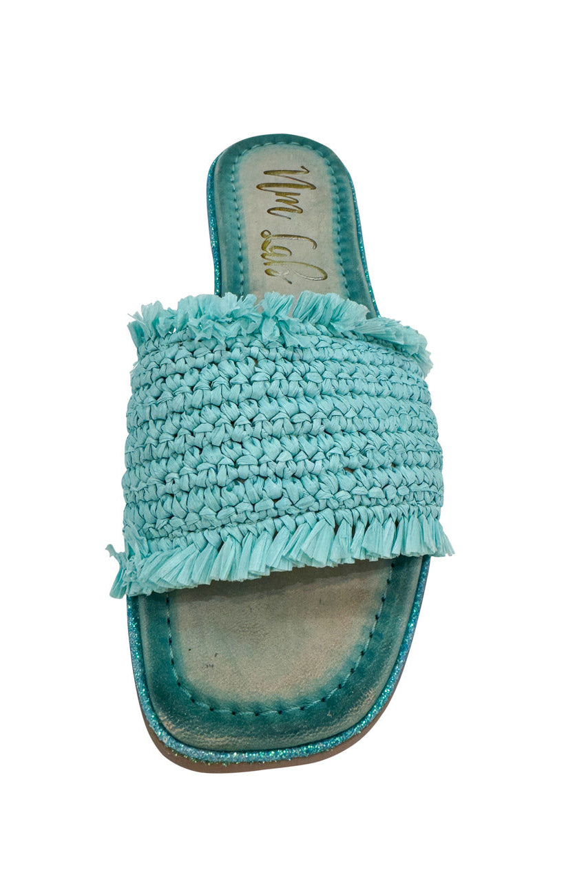 Juana Woven Sandals in Aqua Blue-130 Sandals-Stay Foxy Boutique, Florissant, Missouri