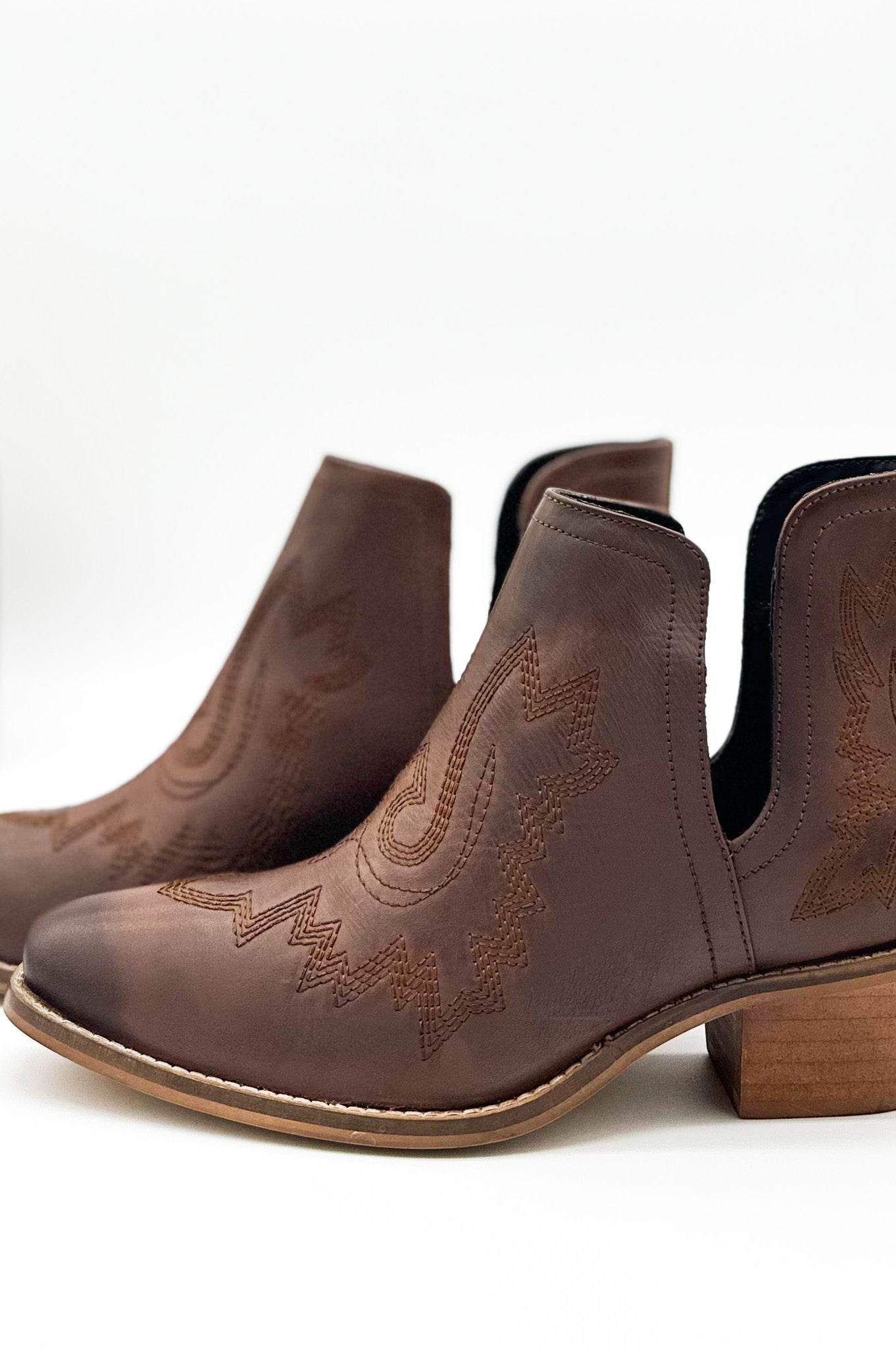 Kickin' Booties in Brown-Shoes-Stay Foxy Boutique, Florissant, Missouri
