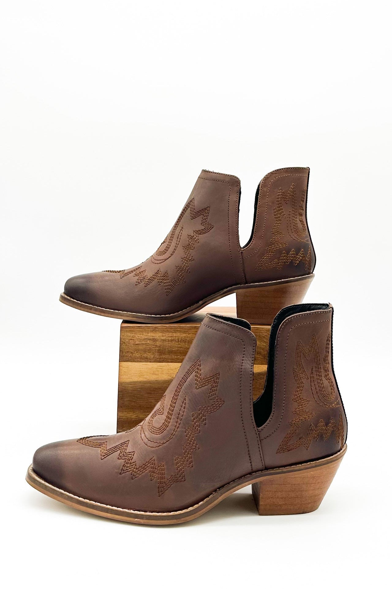 Kickin' Booties in Brown-Shoes-Stay Foxy Boutique, Florissant, Missouri