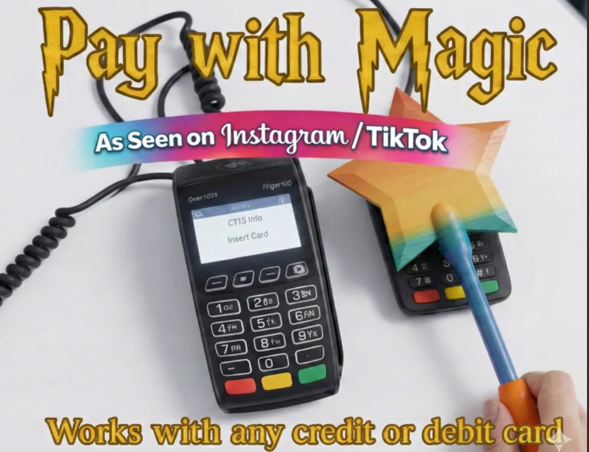 TAP PAY WAND FOR TAP ENABLED CREDIT AND DEBIT CARDS- 3D PRINTED IN HOUSE-Stay Foxy Boutique, Florissant, Missouri