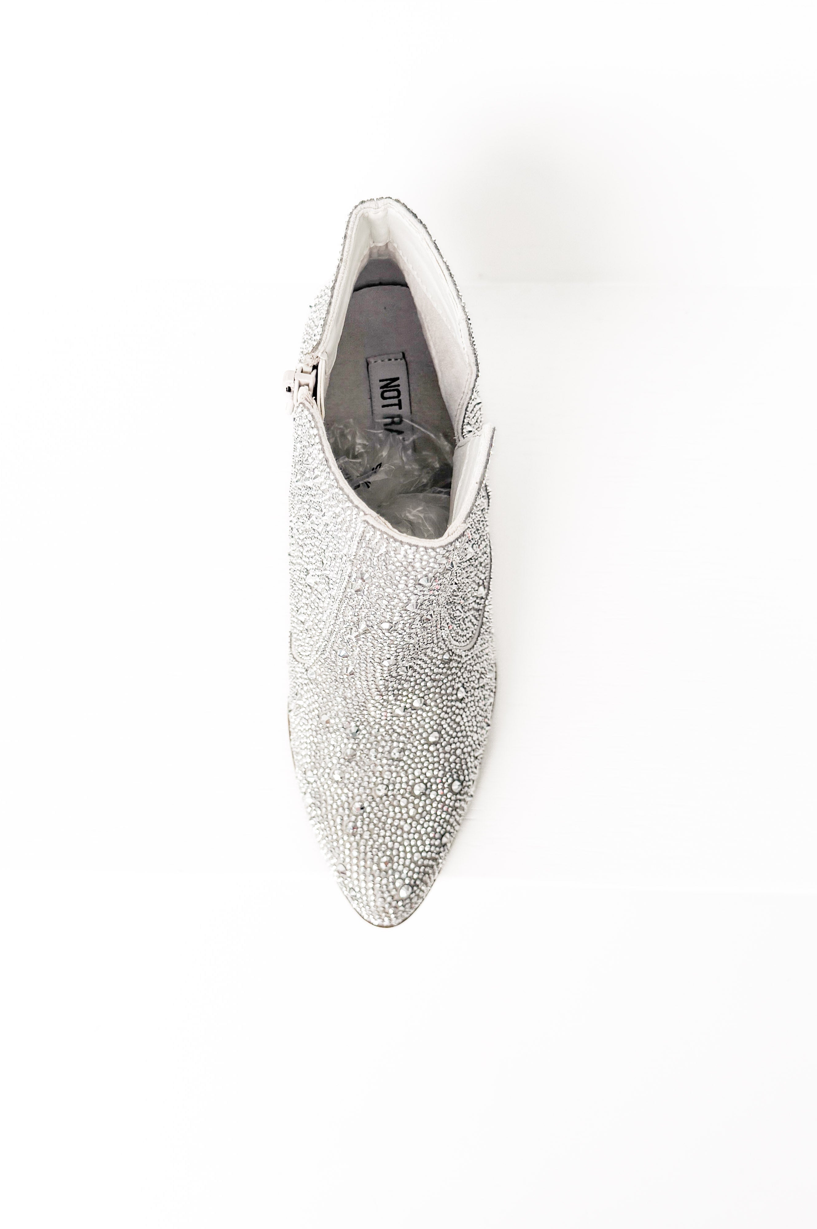 Shine Star Rhinestone Bootie in Silver-Shoes-Stay Foxy Boutique, Florissant, Missouri