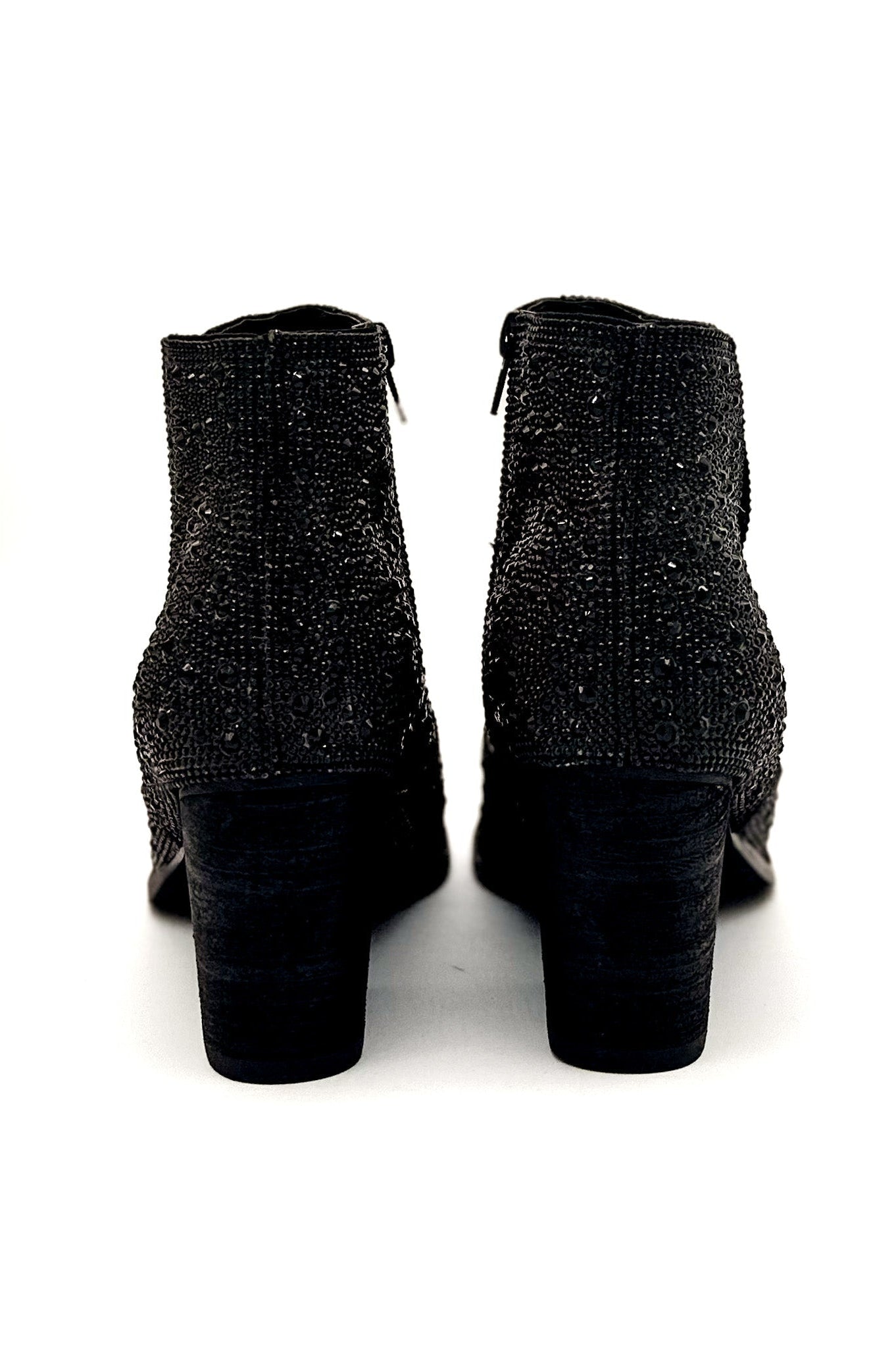 Shine Star Rhinestone Bootie in Black-Shoes-Stay Foxy Boutique, Florissant, Missouri