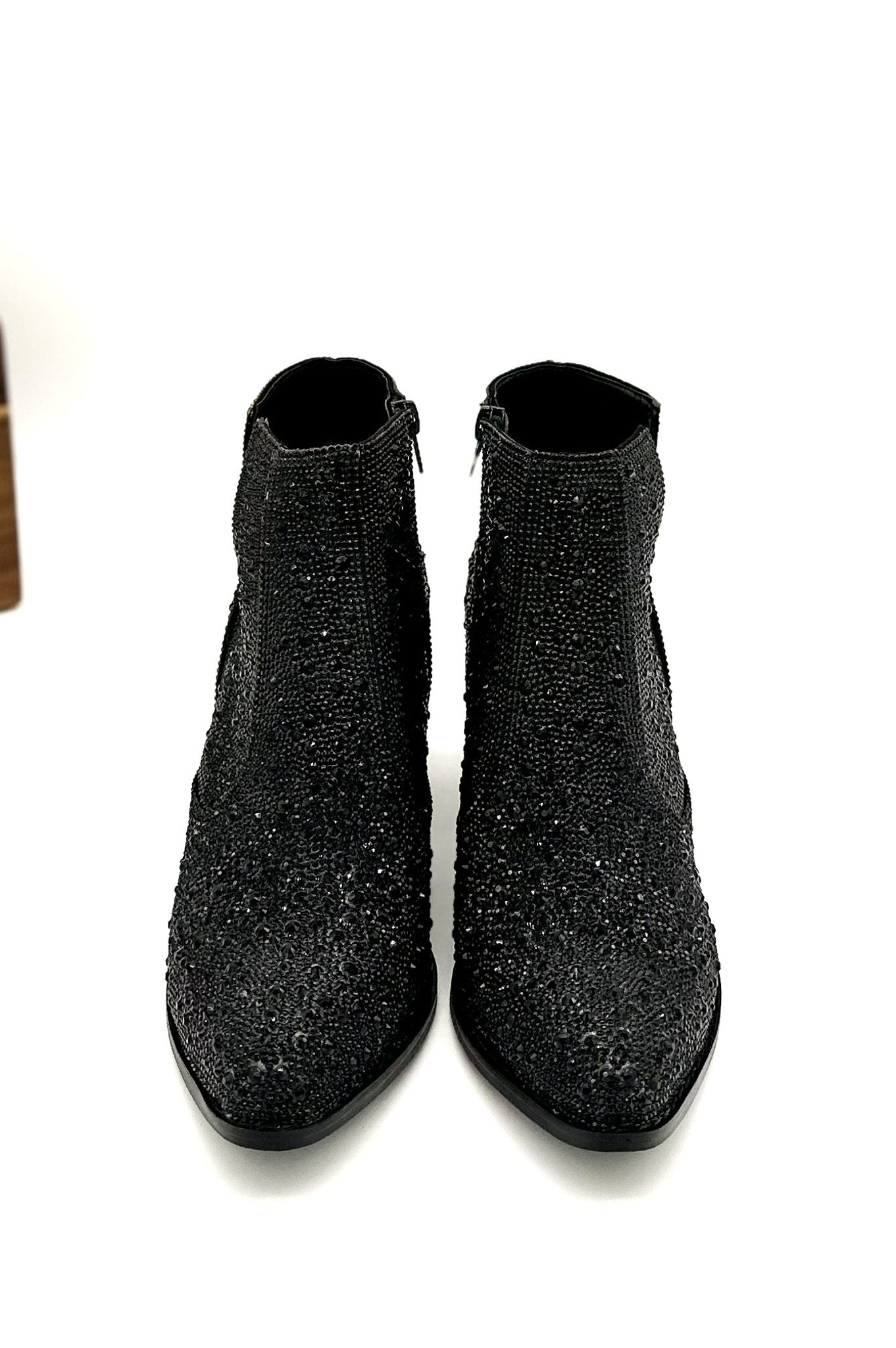 Shine Star Rhinestone Bootie in Black-Shoes-Stay Foxy Boutique, Florissant, Missouri