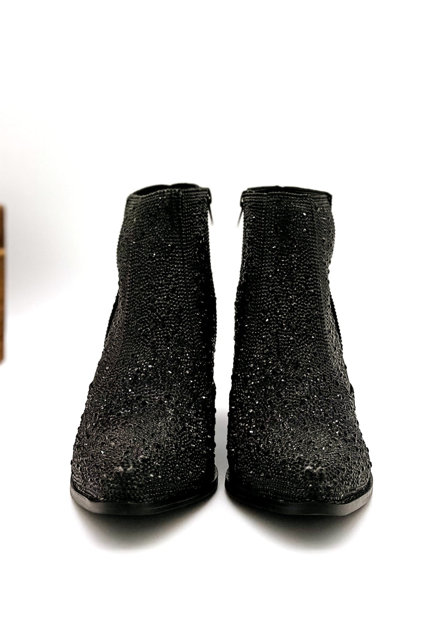 Shine Star Rhinestone Bootie in Black-Shoes-Stay Foxy Boutique, Florissant, Missouri