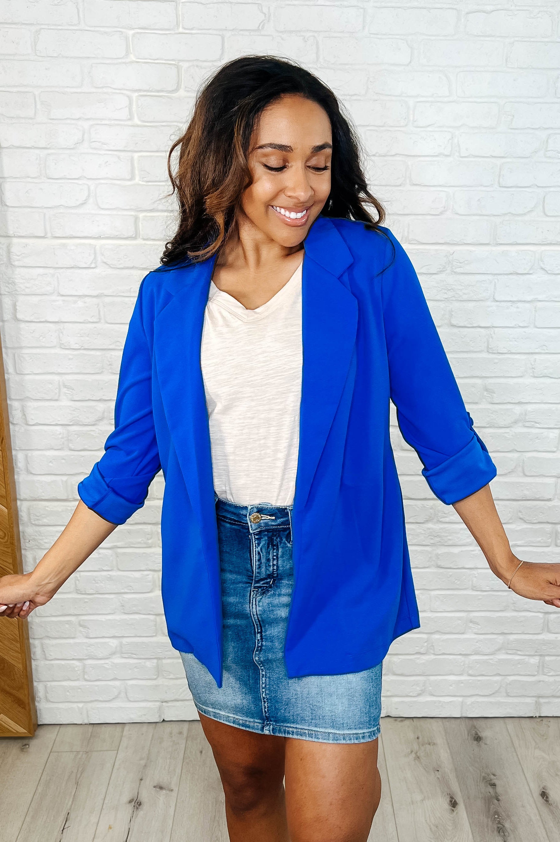 Haley High Rise Control Top Skirt-Denim-Stay Foxy Boutique, Florissant, Missouri