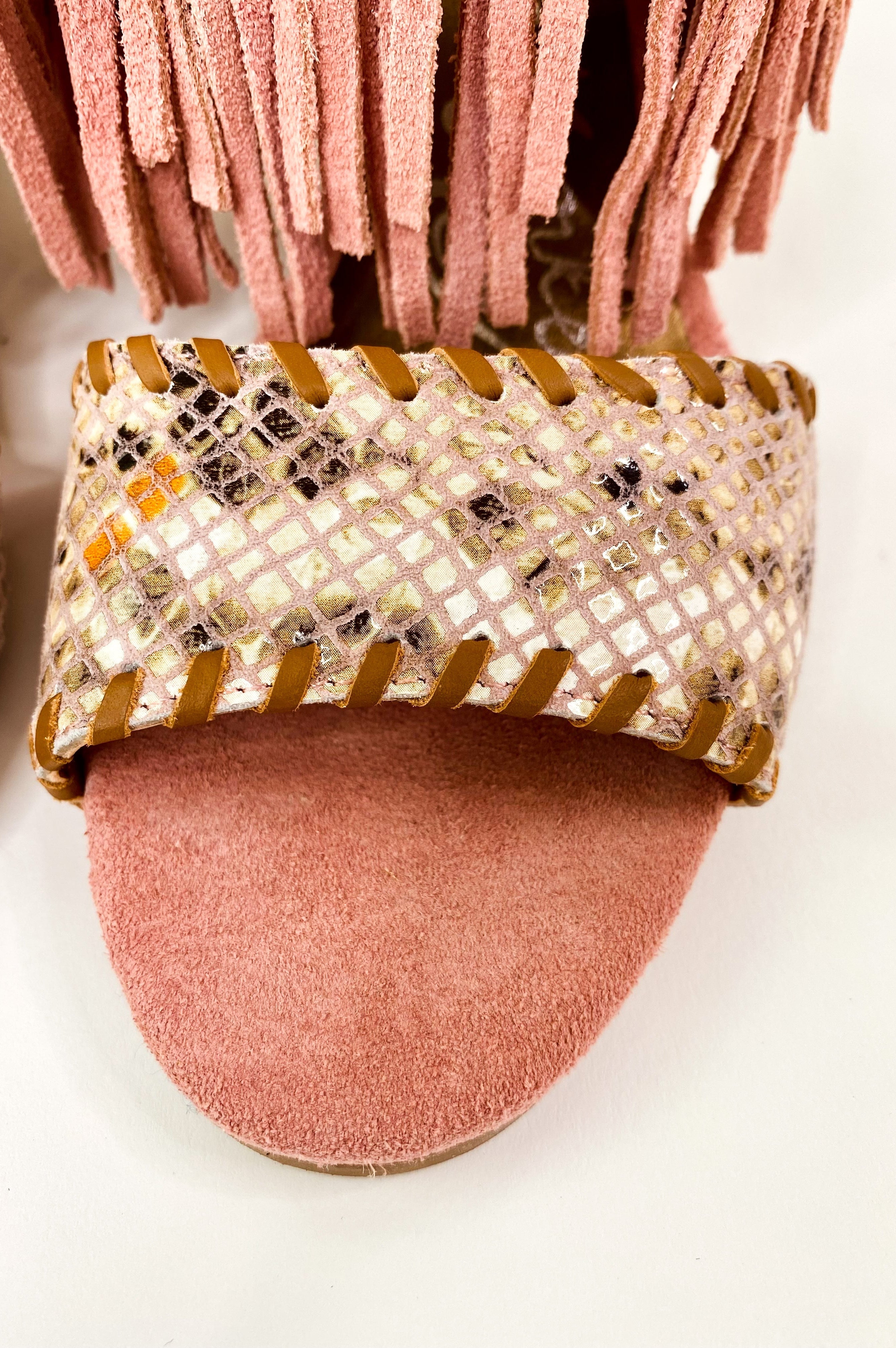 True Fringe Wedge in Blush-140 Wedges-Stay Foxy Boutique, Florissant, Missouri