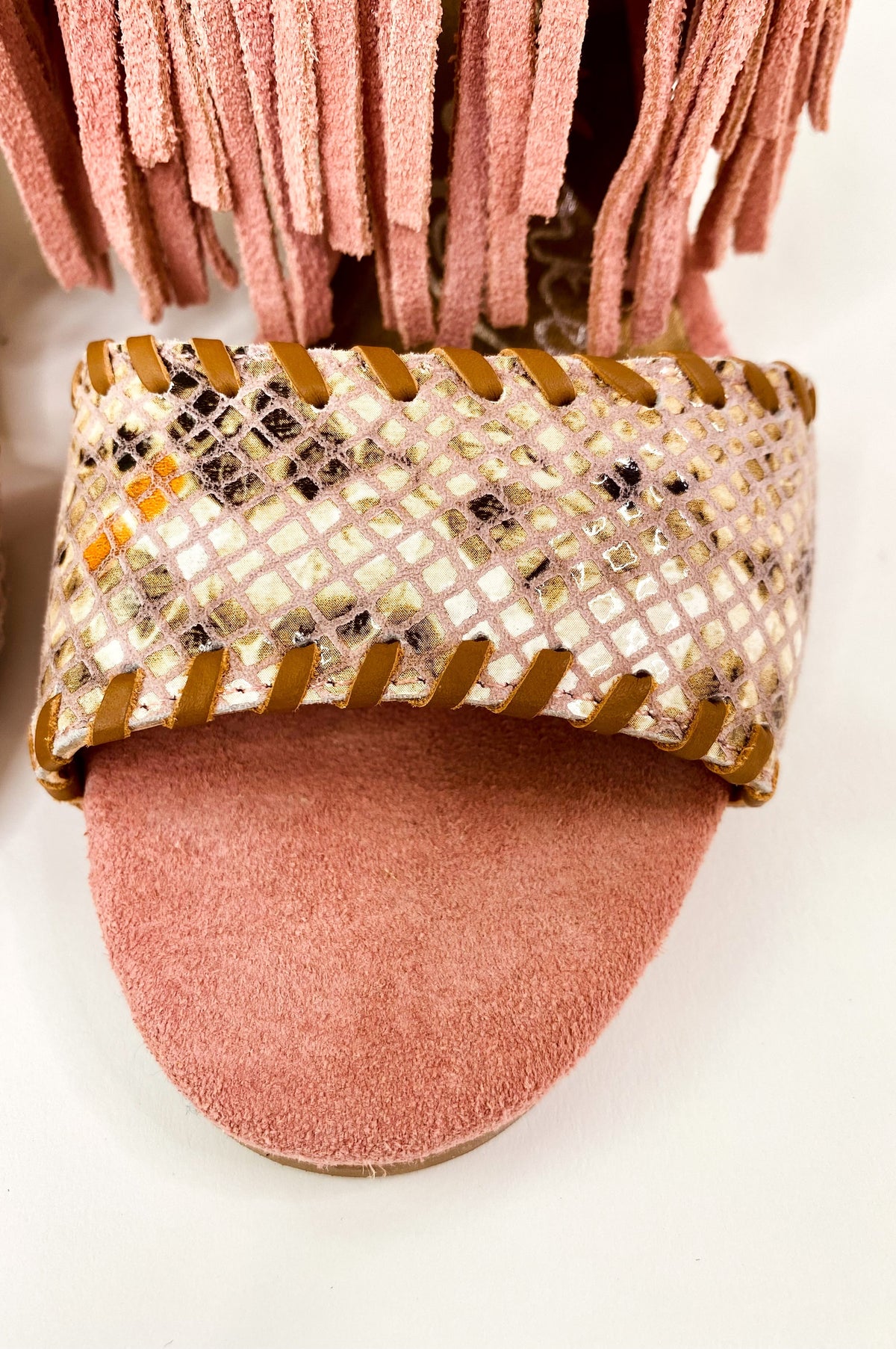 True Fringe Wedge in Blush-140 Wedges-Stay Foxy Boutique, Florissant, Missouri