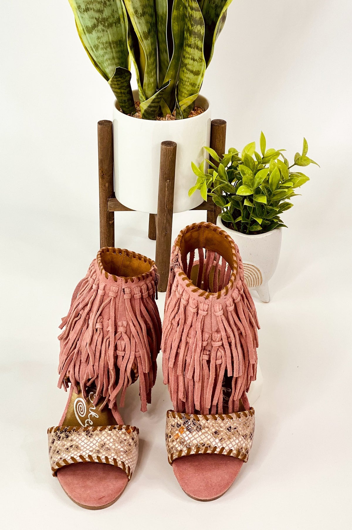 True Fringe Wedge in Blush-140 Wedges-Stay Foxy Boutique, Florissant, Missouri