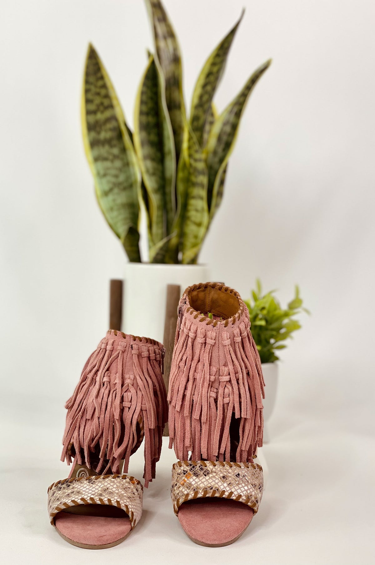 True Fringe Wedge in Blush-140 Wedges-Stay Foxy Boutique, Florissant, Missouri