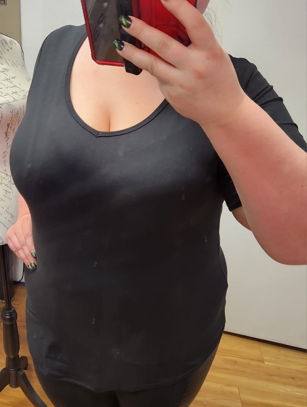 SOLID BLACK-V-NECK TUNIC-Shirt-Stay Foxy Boutique, Florissant, Missouri