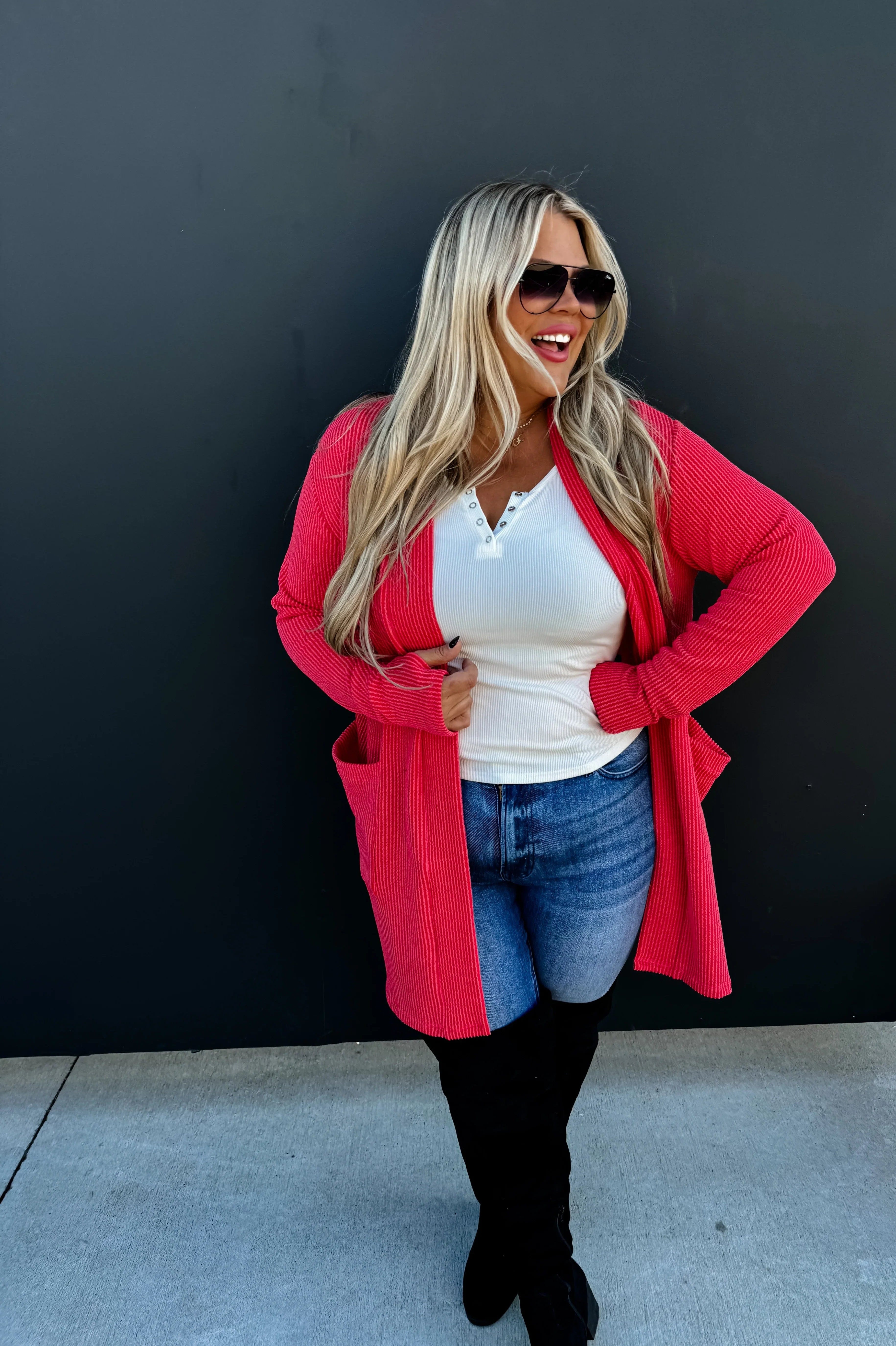 PREORDER: Winter Reese Ribbed Cardigan in Four Colors-Womens-Stay Foxy Boutique, Florissant, Missouri