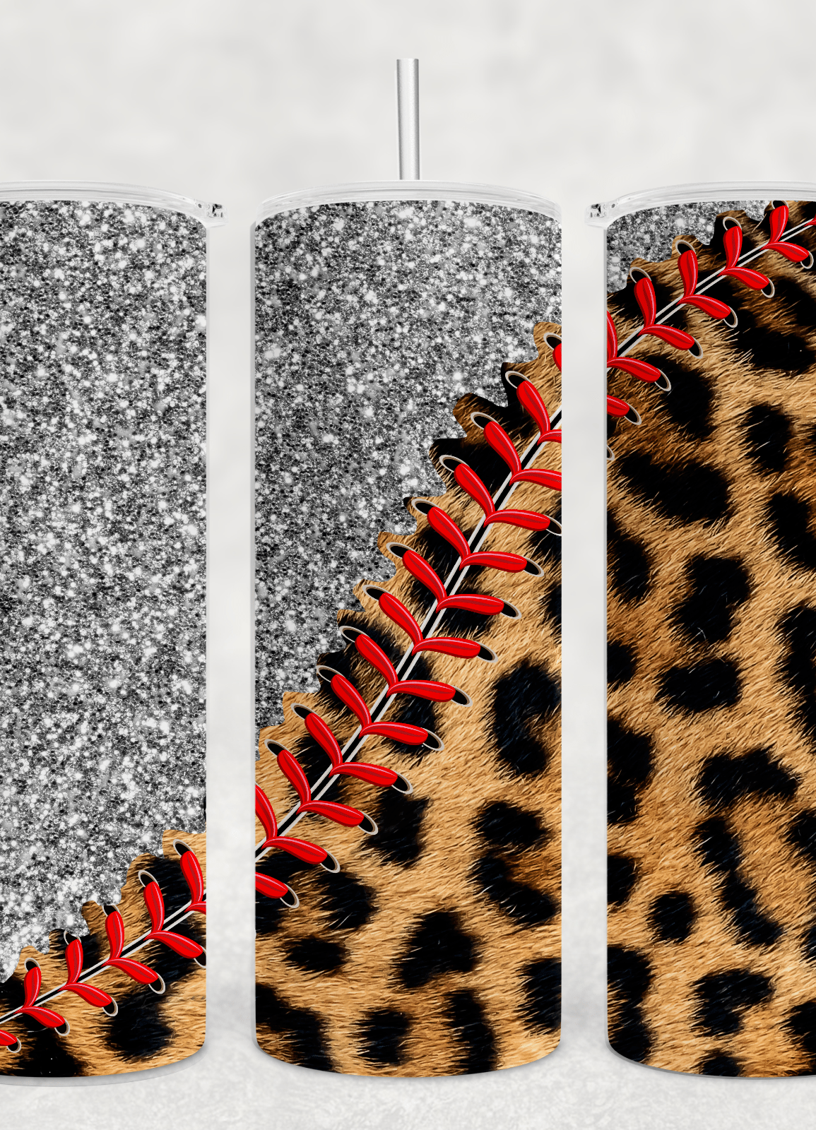 Glitter Leopard Tumbler-Drinkware-Stay Foxy Boutique, Florissant, Missouri
