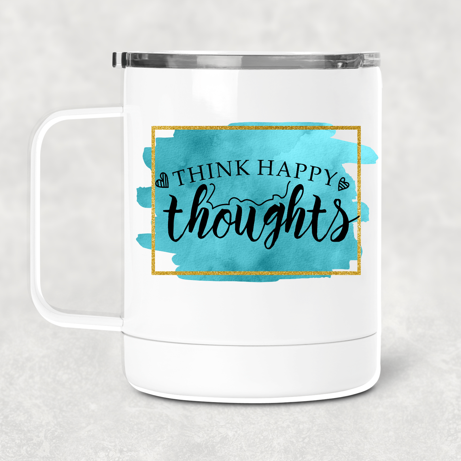 Happy Thoughts Mug /Wine Cup-Stay Foxy Boutique, Florissant, Missouri