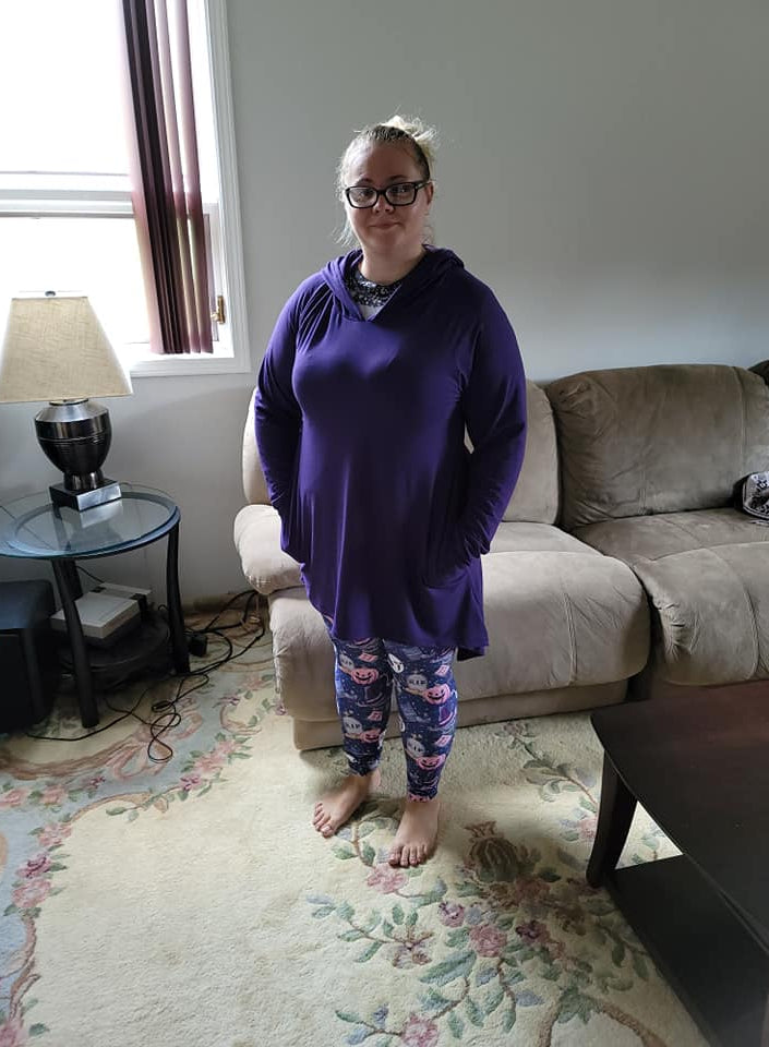 SOLID CLOAK HOODIE-NAVY BLUE-Stay Foxy Boutique, Florissant, Missouri