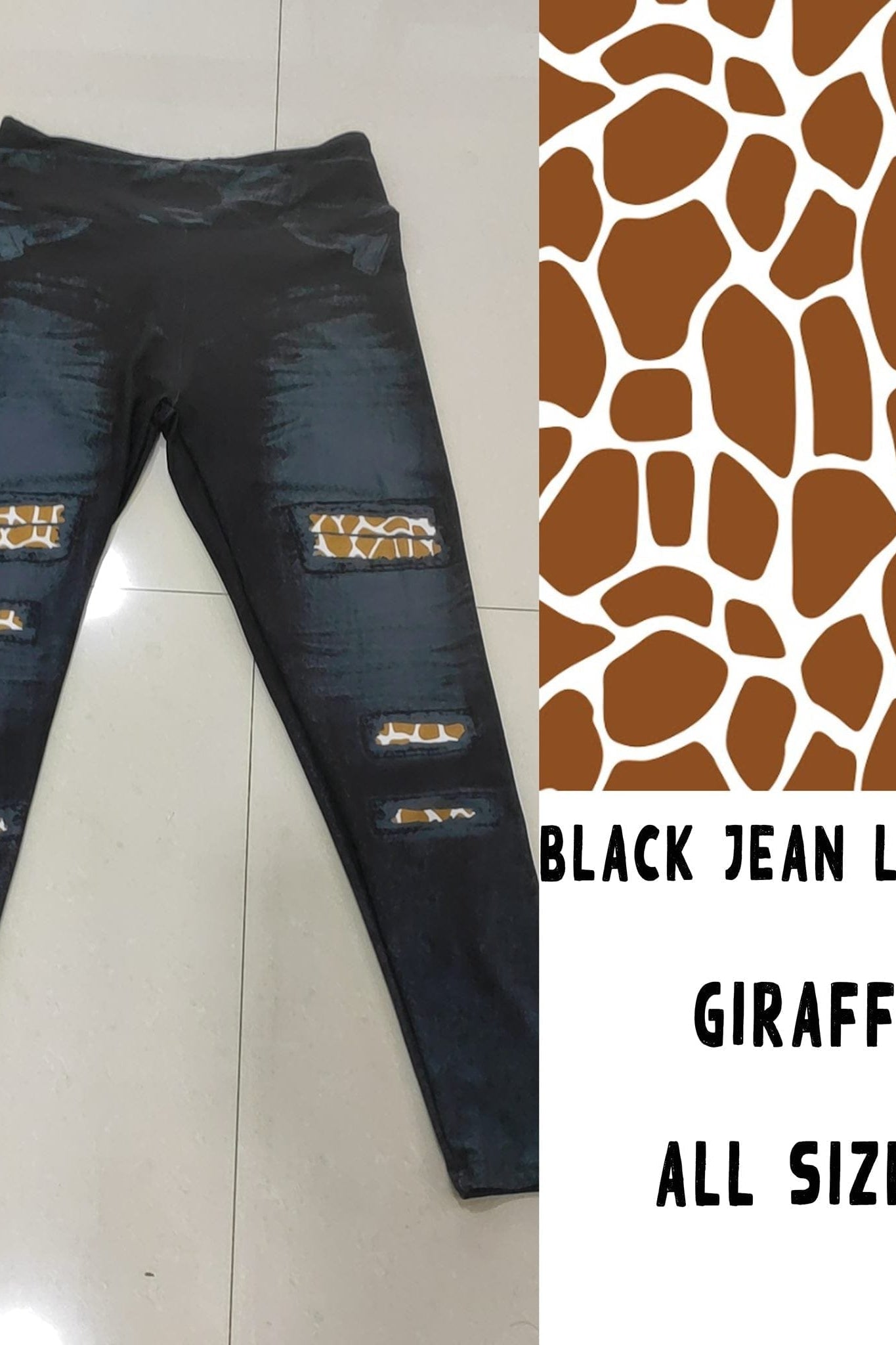 LEGGING JEAN RUN-GIRAFFE (ACTIVE BACK POCKETS)-Stay Foxy Boutique, Florissant, Missouri