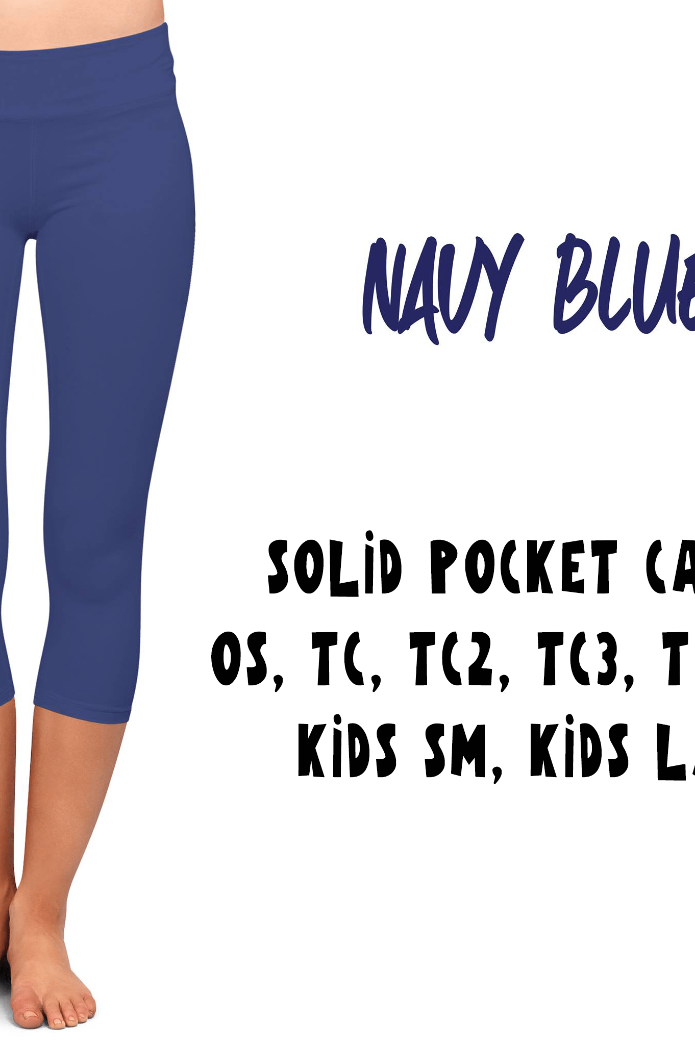 SPC RUN-NAVY- POCKET CAPRI- 2 OPTIONS-Stay Foxy Boutique, Florissant, Missouri