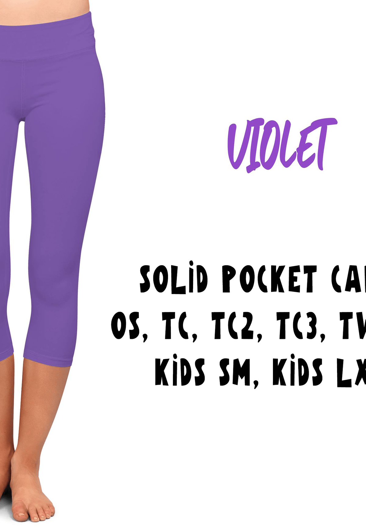 SPC RUN-VIOLET- POCKET CAPRI- 2 OPTIONS-Stay Foxy Boutique, Florissant, Missouri