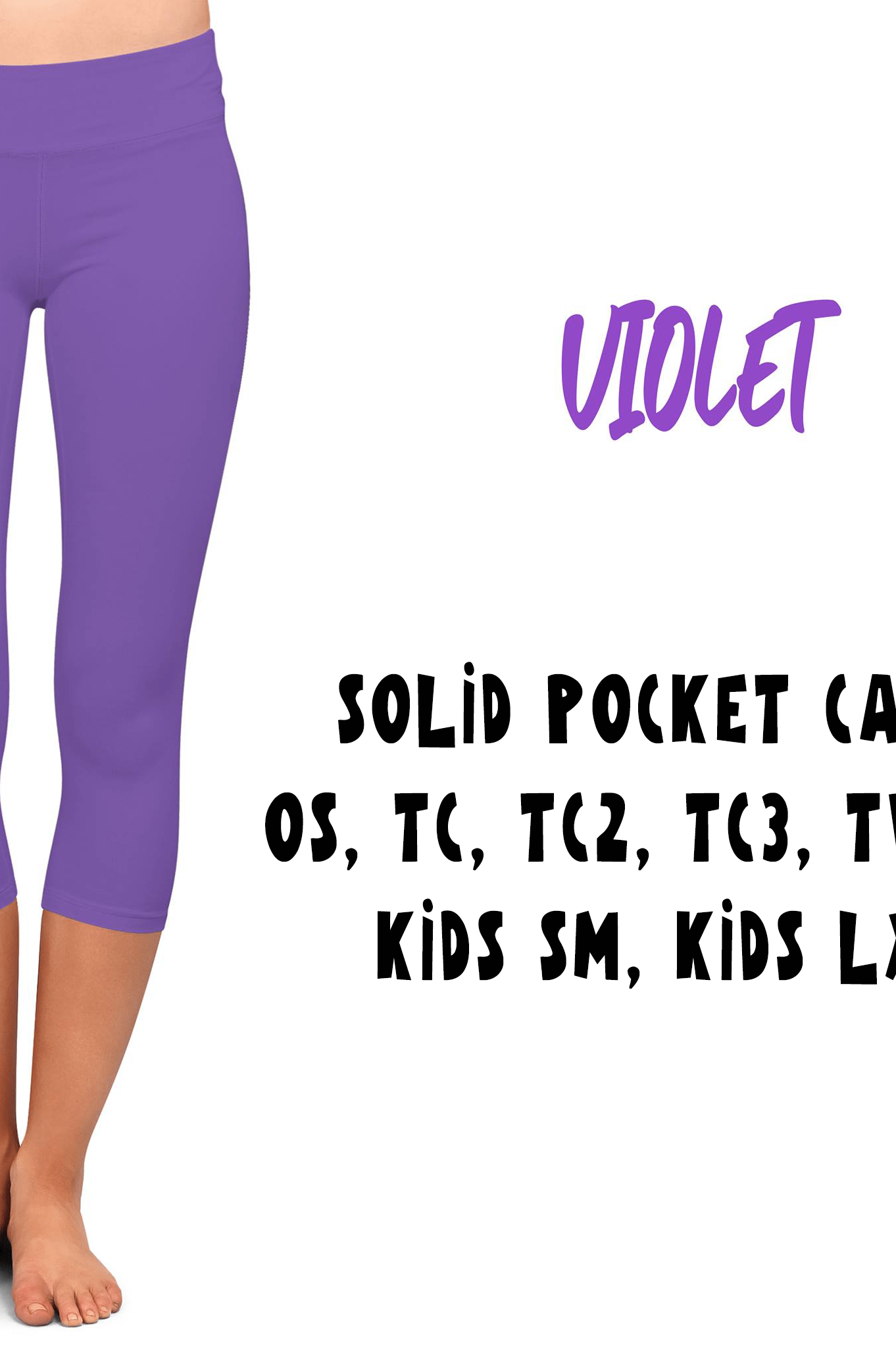 SPC RUN-VIOLET- POCKET CAPRI- 2 OPTIONS-Stay Foxy Boutique, Florissant, Missouri