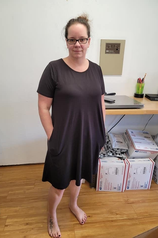 SOLID NAVY POCKET DRESS-Stay Foxy Boutique, Florissant, Missouri