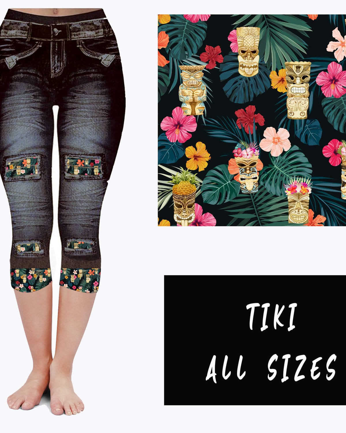 LEGGING JEAN RUN-TIKI (ACTIVE BACK POCKETS)-Stay Foxy Boutique, Florissant, Missouri
