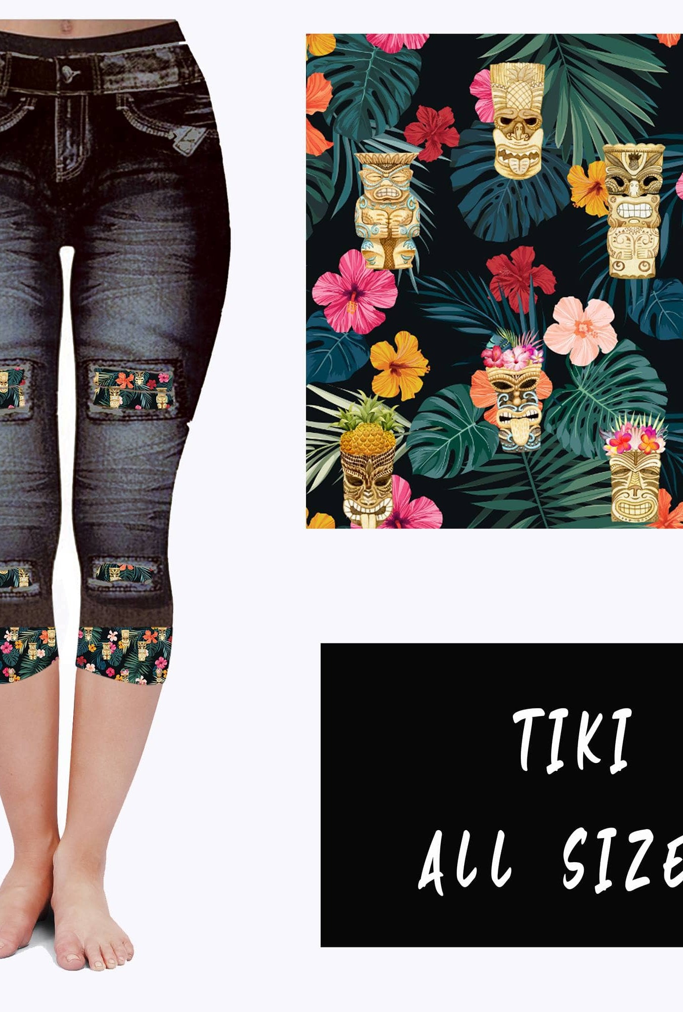 LEGGING JEAN RUN-TIKI (ACTIVE BACK POCKETS)-Stay Foxy Boutique, Florissant, Missouri