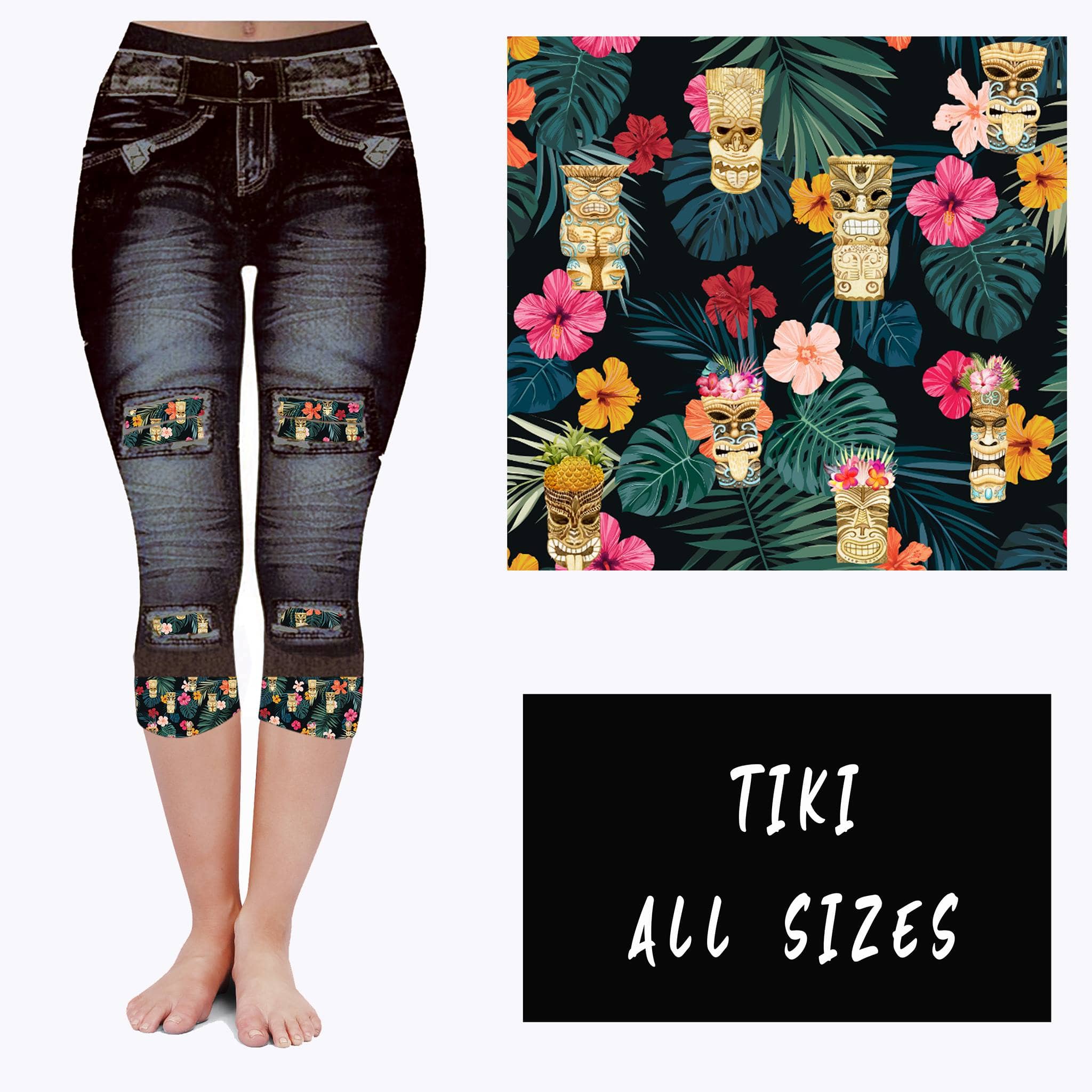 LEGGING JEAN RUN-TIKI (ACTIVE BACK POCKETS)-Stay Foxy Boutique, Florissant, Missouri