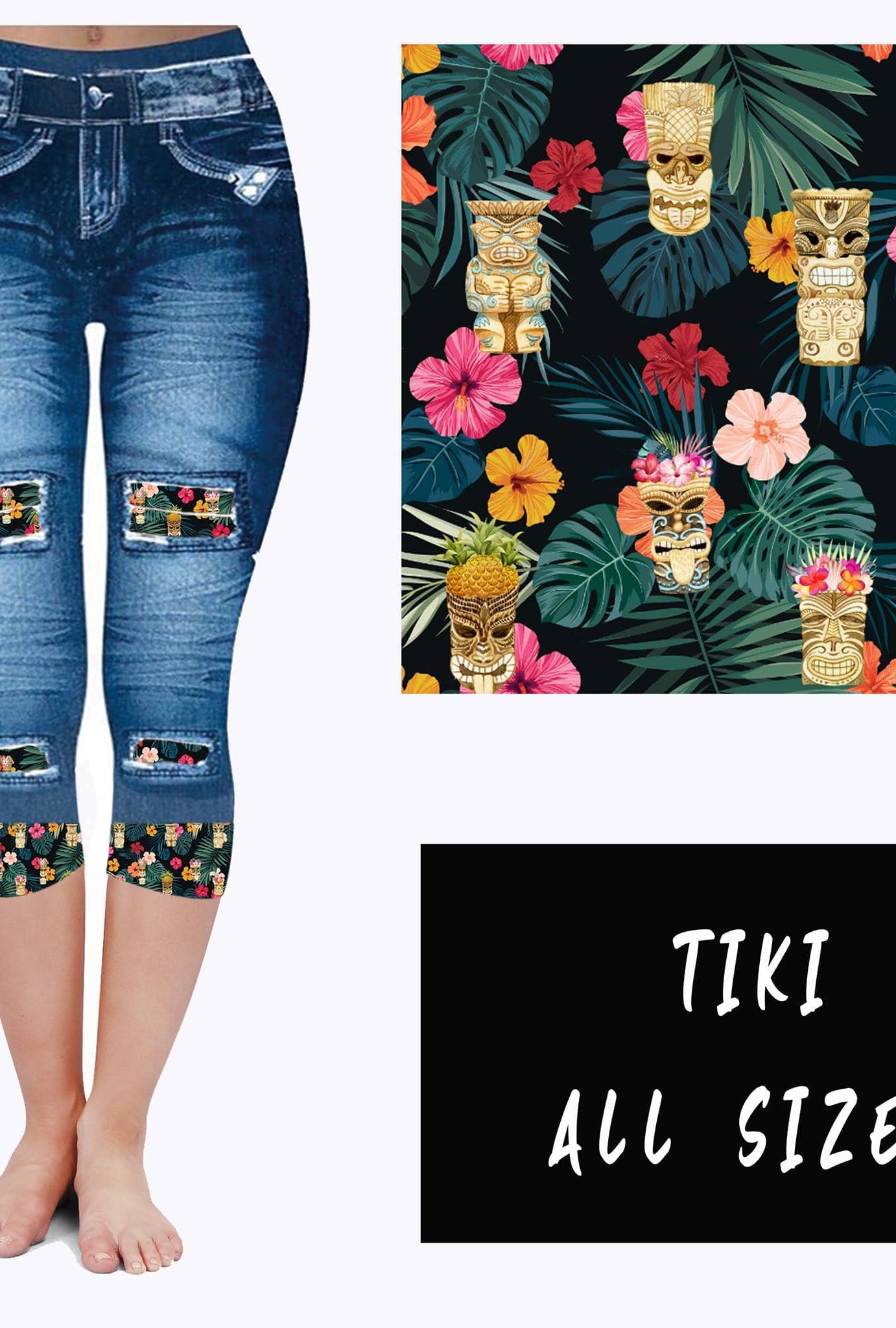 LEGGING JEAN RUN-TIKI (ACTIVE BACK POCKETS)-Stay Foxy Boutique, Florissant, Missouri