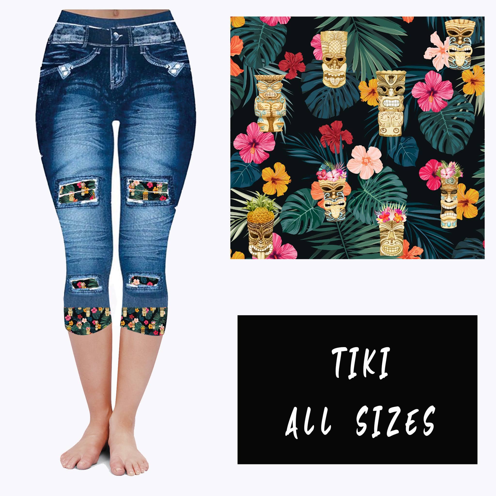 LEGGING JEAN RUN-TIKI (ACTIVE BACK POCKETS)-Stay Foxy Boutique, Florissant, Missouri