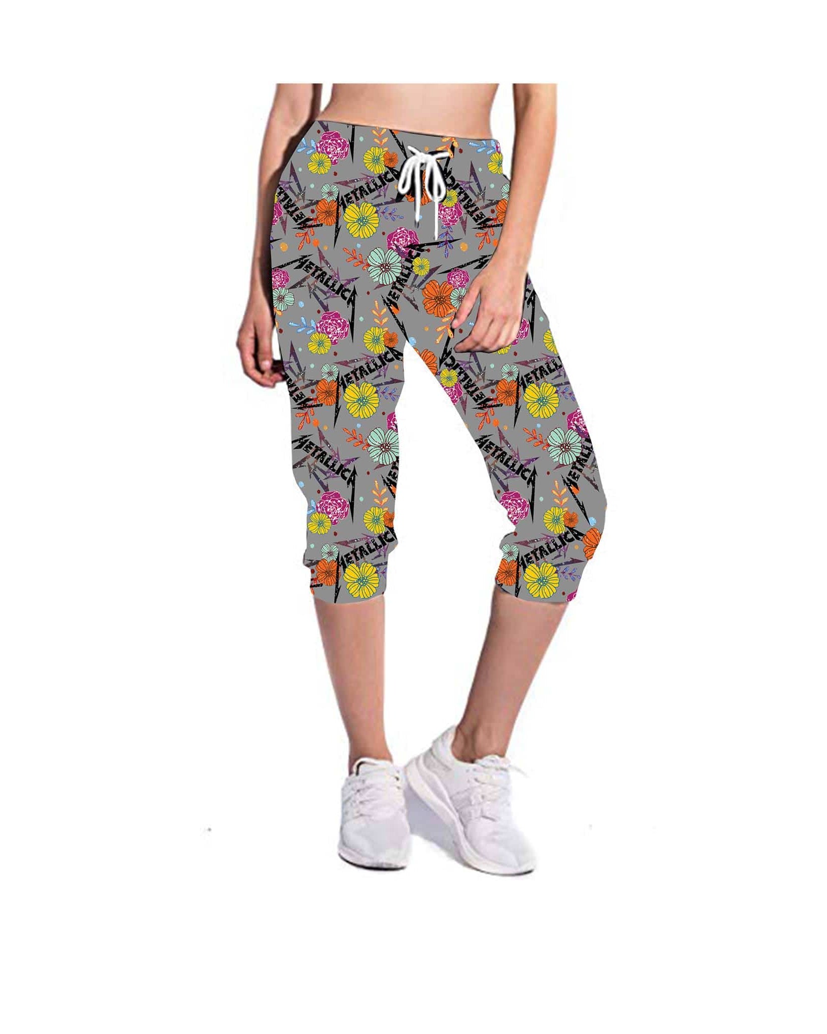 BAND RUN 2- UNFORGIVEN FLORAL LEGGINGS/CAPRI/JOGGERS-Stay Foxy Boutique, Florissant, Missouri