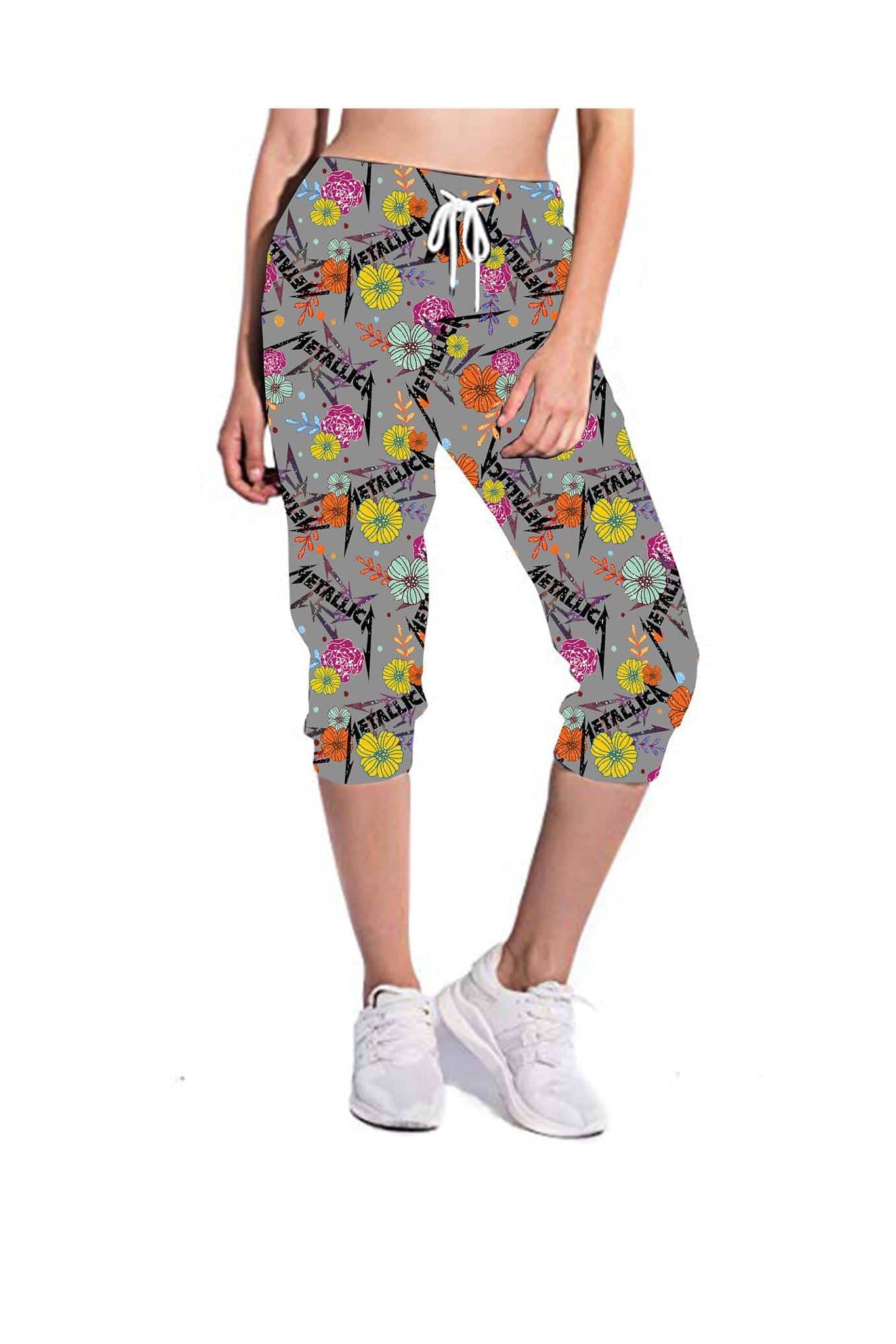 BAND RUN 2- UNFORGIVEN FLORAL LEGGINGS/CAPRI/JOGGERS-Stay Foxy Boutique, Florissant, Missouri