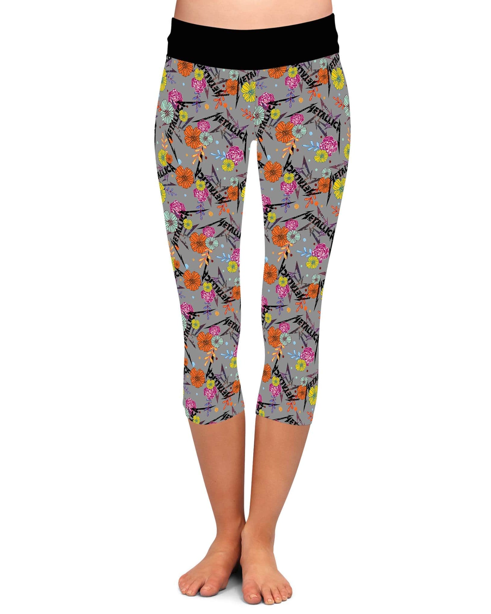 BAND RUN 2- UNFORGIVEN FLORAL LEGGINGS/CAPRI/JOGGERS-Stay Foxy Boutique, Florissant, Missouri