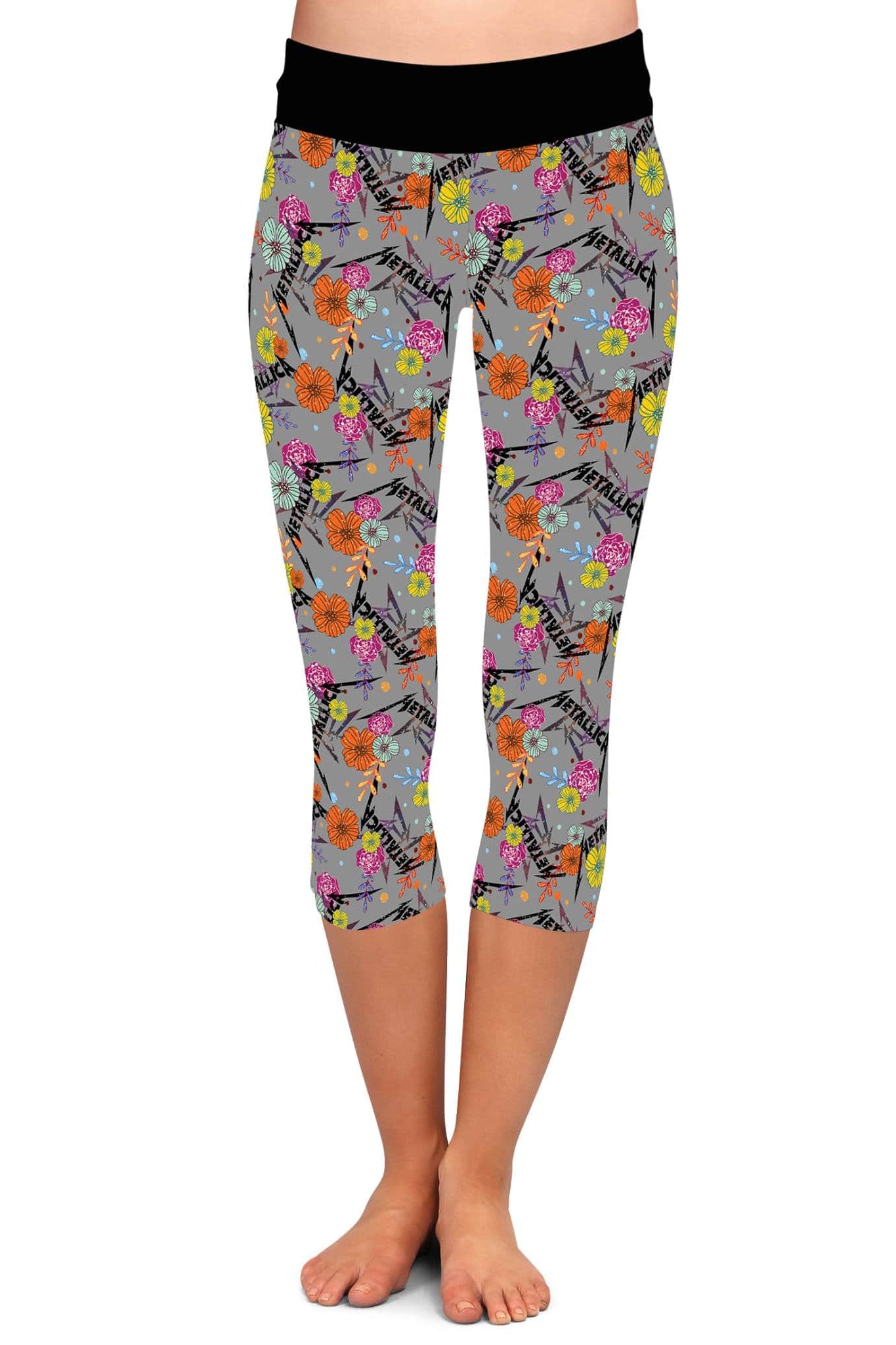 BAND RUN 2- UNFORGIVEN FLORAL LEGGINGS/CAPRI/JOGGERS-Stay Foxy Boutique, Florissant, Missouri