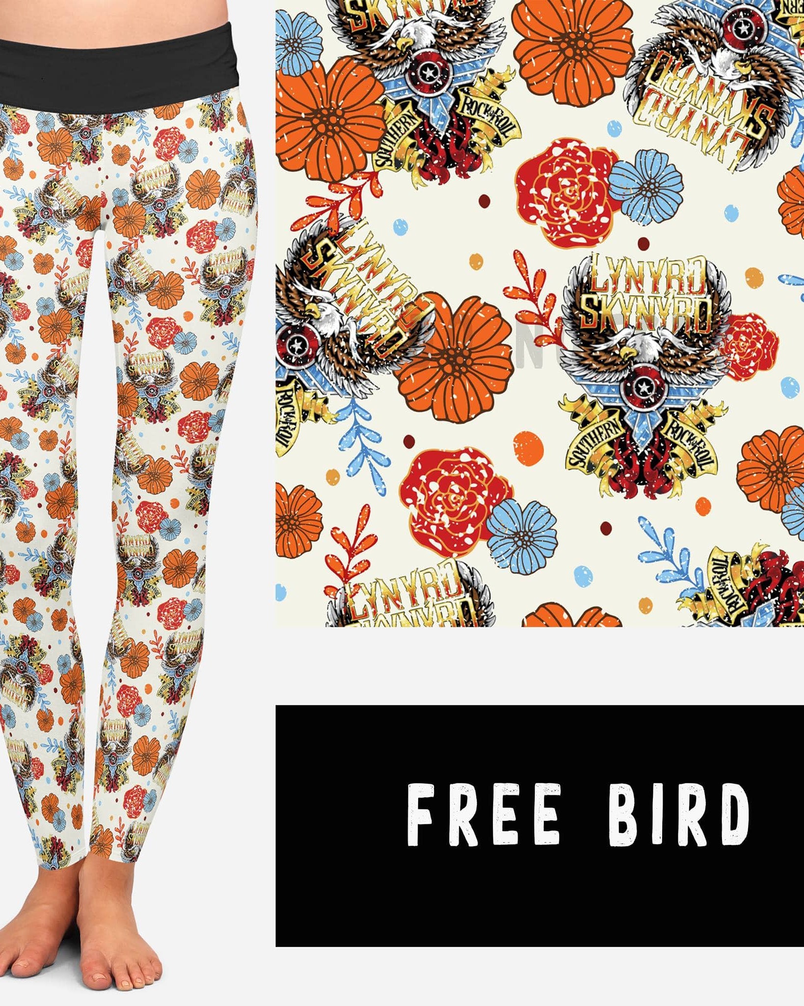 BAND RUN 2- FREE BIRD LEGGINGS/CAPRI/JOGGERS-Stay Foxy Boutique, Florissant, Missouri