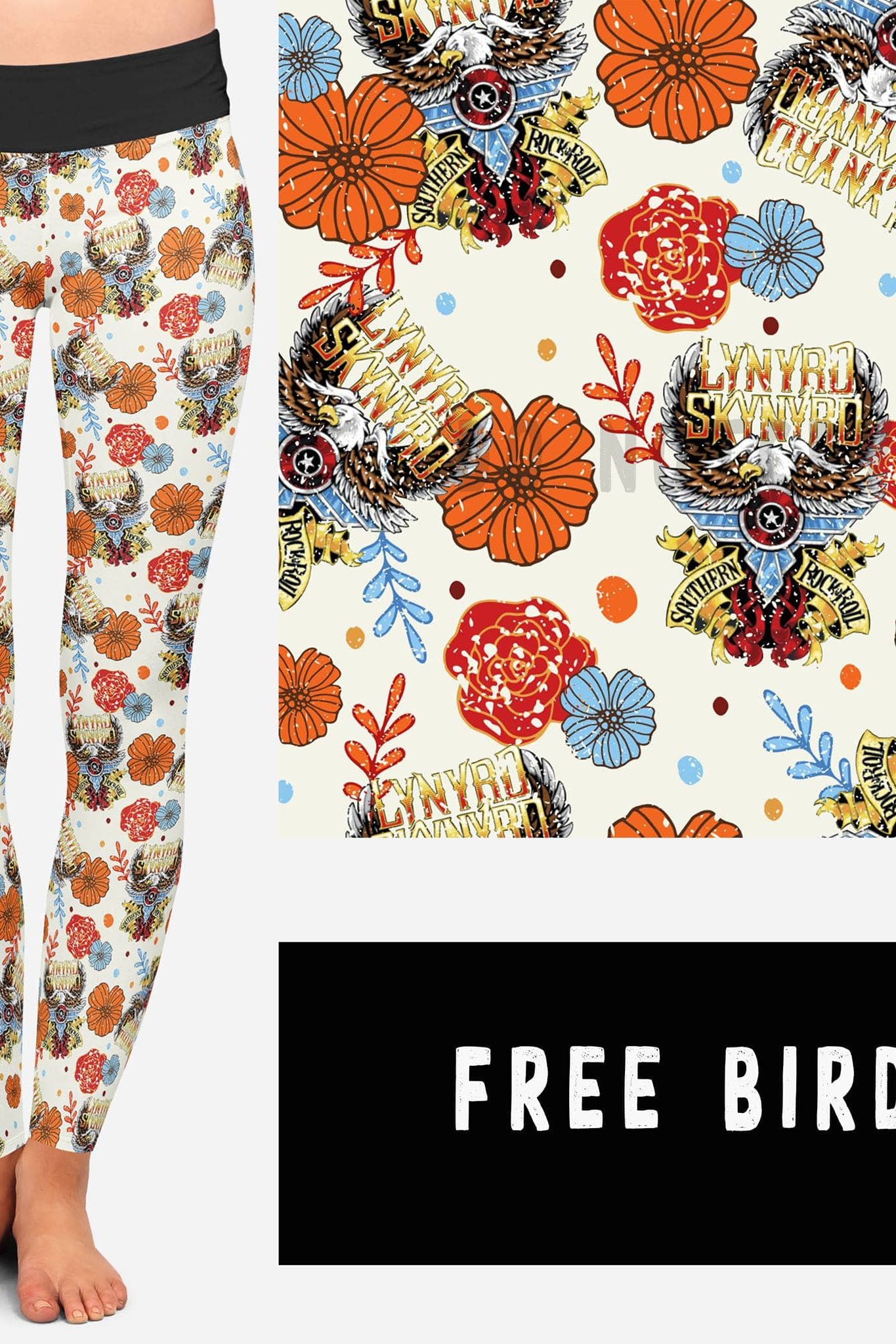 BAND RUN 2- FREE BIRD LEGGINGS/CAPRI/JOGGERS-Stay Foxy Boutique, Florissant, Missouri