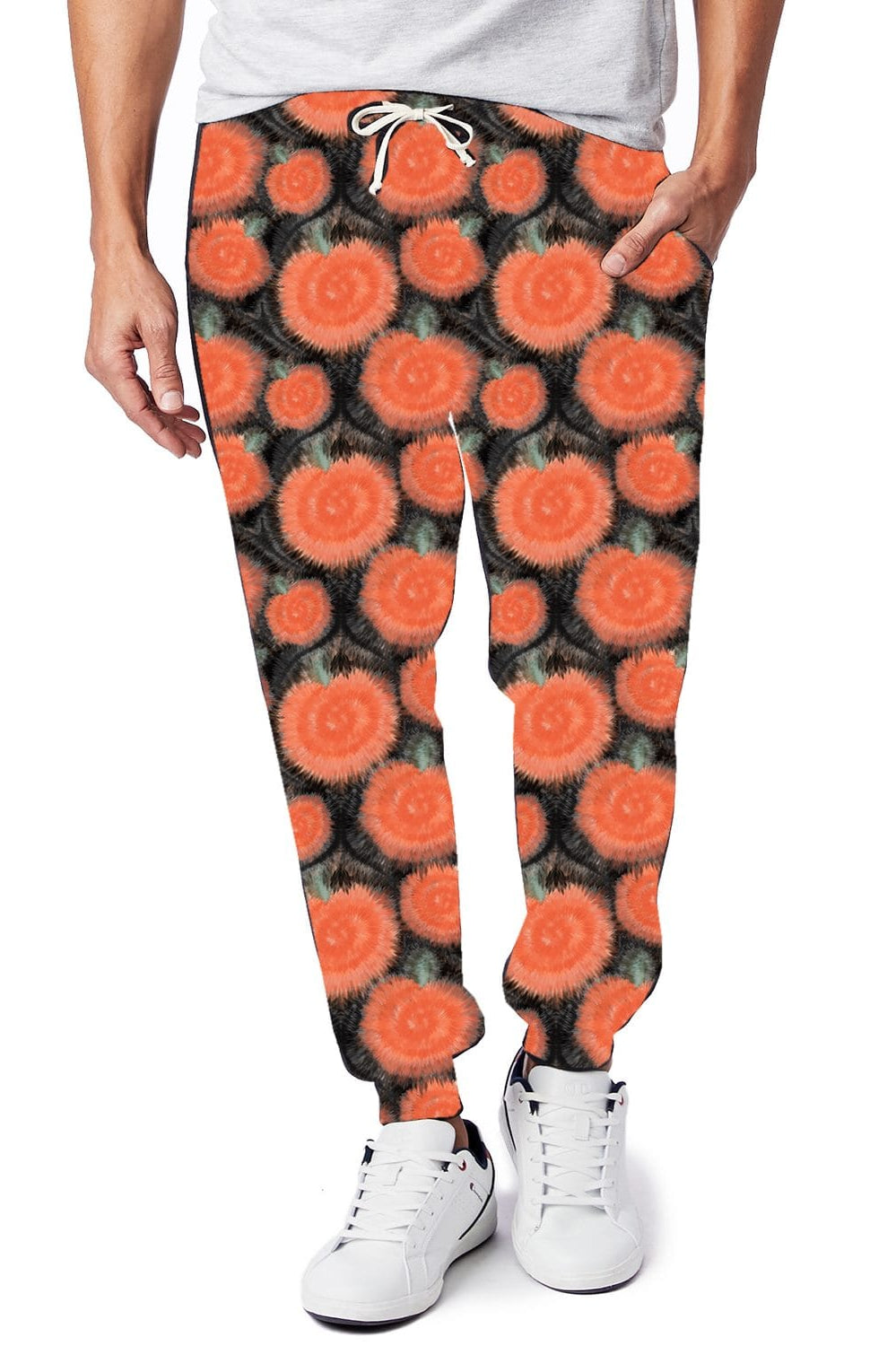 HIPPIE HALLOWEEN-TIE DYE PUMPKINS JOGGERS-Stay Foxy Boutique, Florissant, Missouri