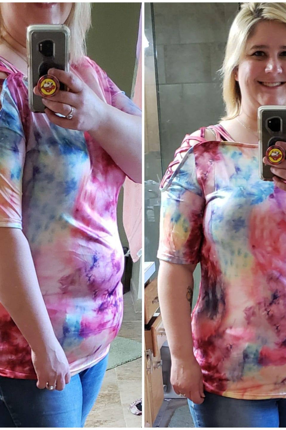 SLEEVELESS, Short Sleeve, Long Sleev3 TIE DYE TOPS-Stay Foxy Boutique, Florissant, Missouri