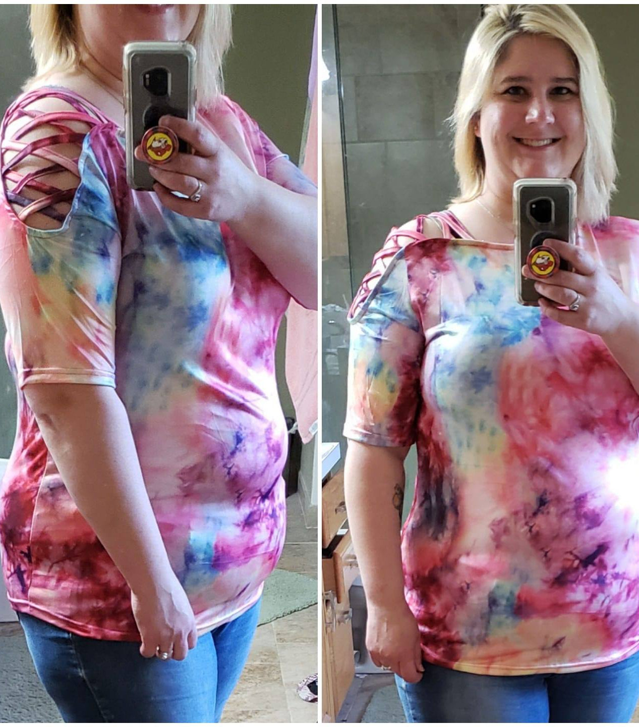 SLEEVELESS, Short Sleeve, Long Sleev3 TIE DYE TOPS-Stay Foxy Boutique, Florissant, Missouri