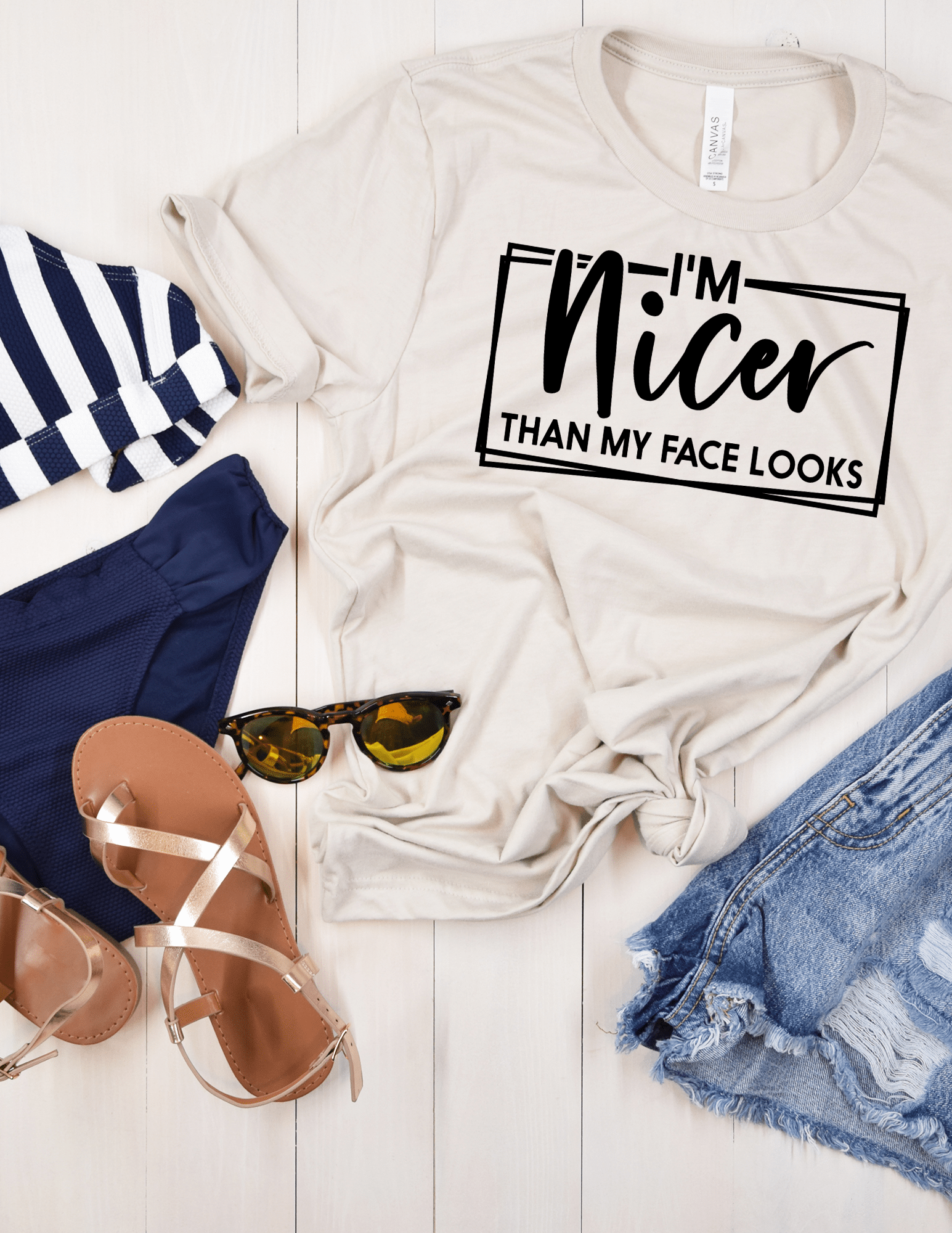 I'm Nicer Graphic T-Graphic T-Stay Foxy Boutique, Florissant, Missouri
